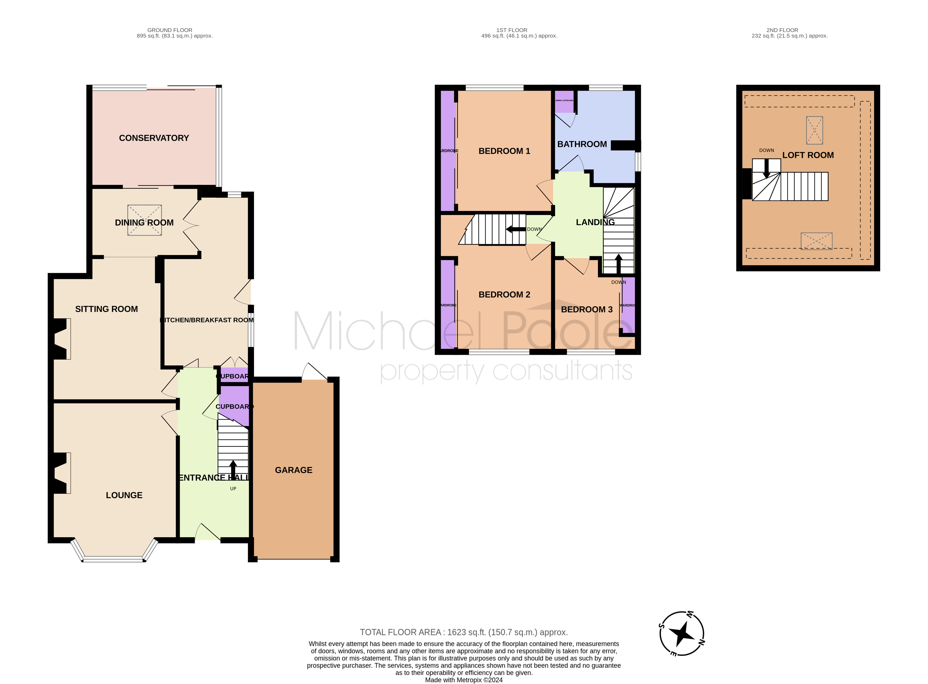 3 bed house for sale in Hudswell Grove, Hartburn - Property floorplan