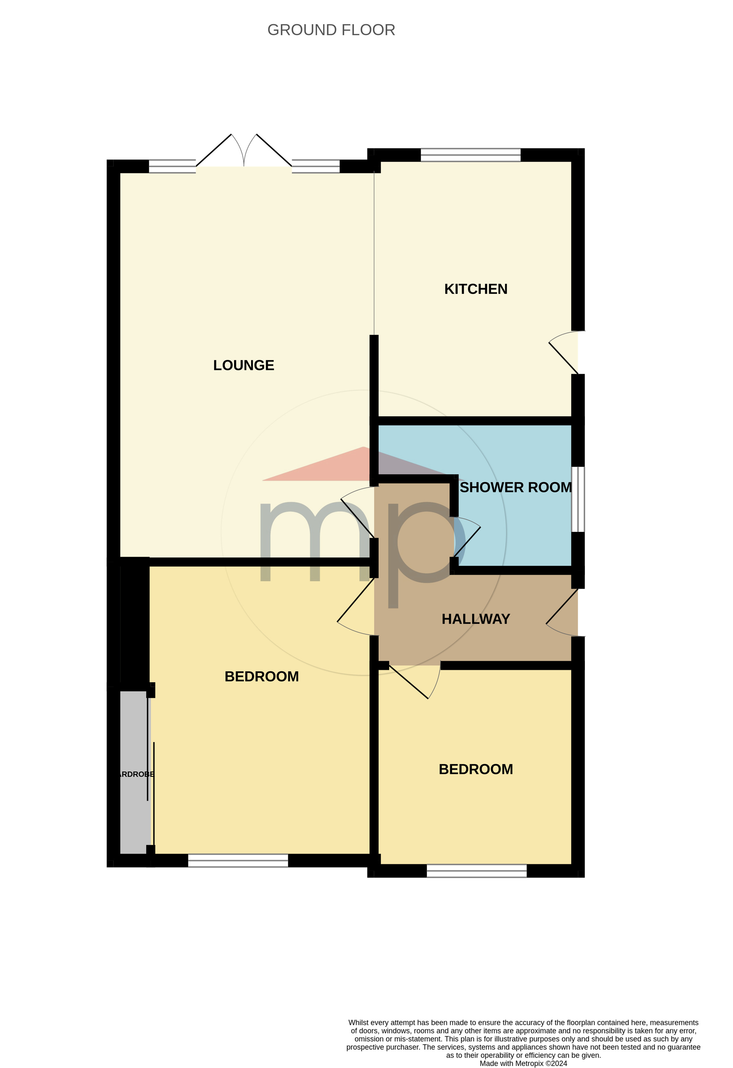 2 bed semi-detached bungalow for sale in Lingfield Drive, Eaglescliffe - Property floorplan