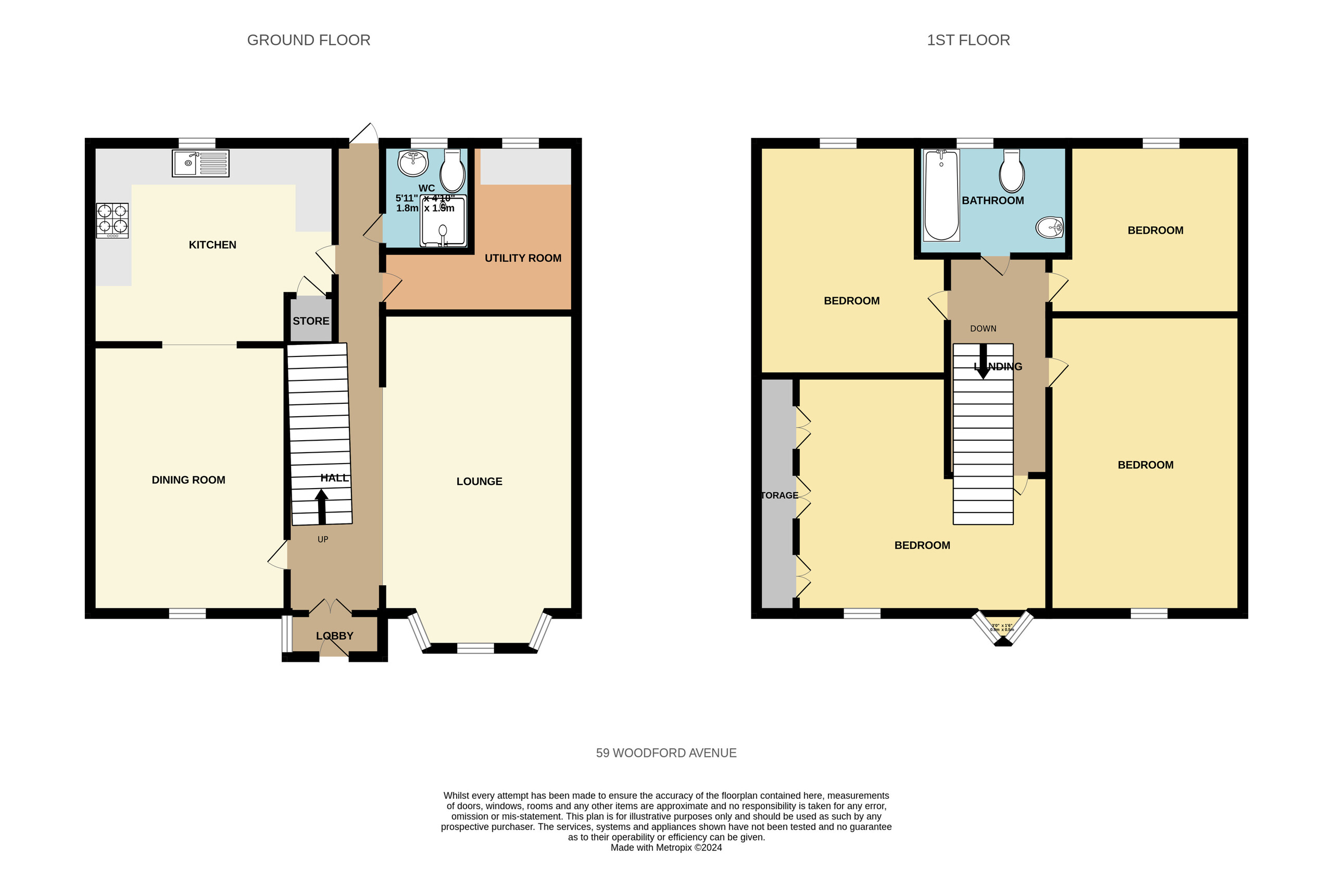 4 bed terraced house to rent in Woodford Avenue, Ilford - Property Floorplan