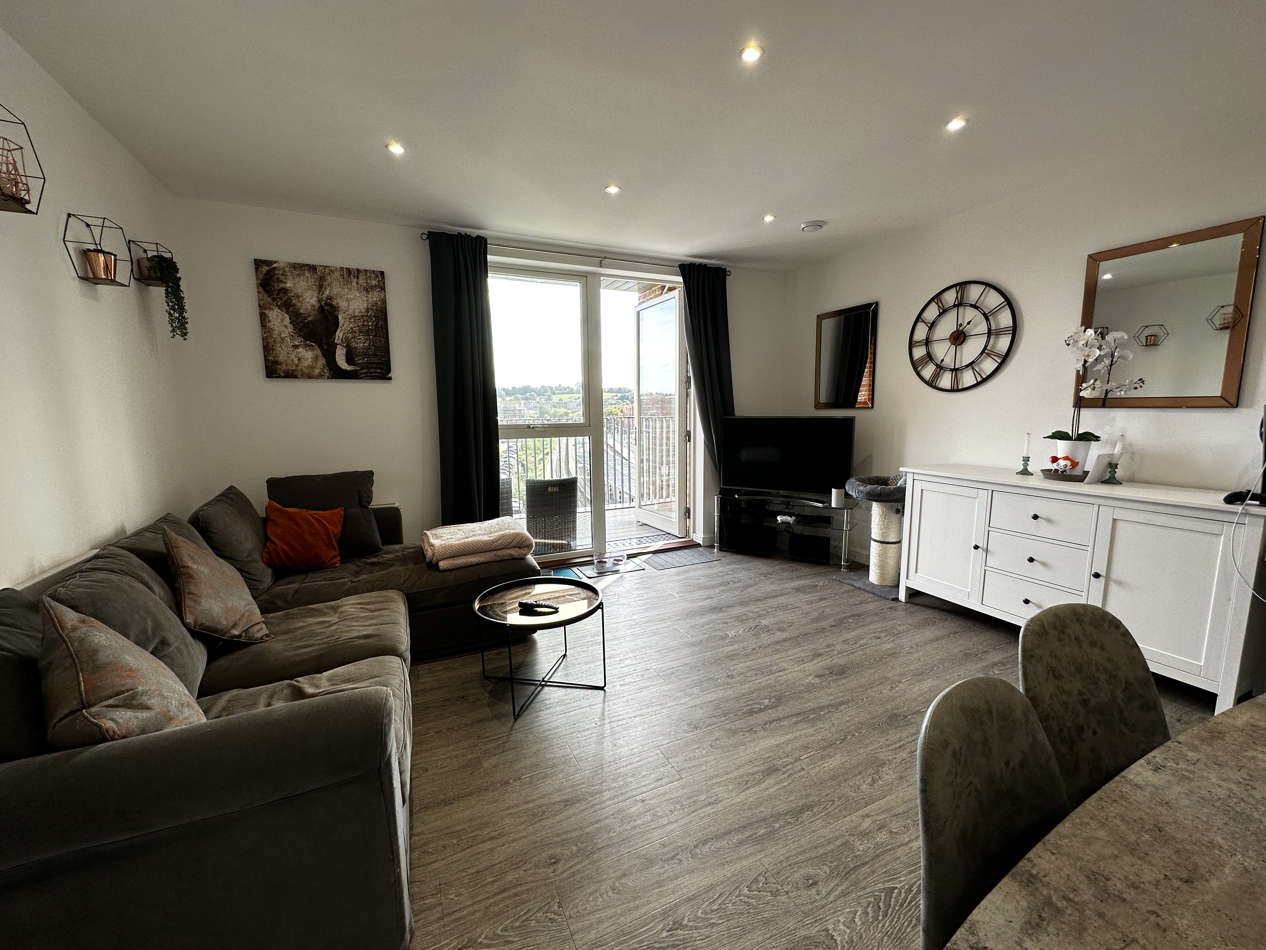 <p>Imagine sitting down on your balcony and as your backdrop you see Rochester Castle and Cathedral, this 4th floor partly furnished apartment has just that. In addition to the great views this apartment is very well sized, the apartment is in Rochester Riverside which is a central Rochester location with the train station and the high street just a few minute walk.</p><p><br/><br/></p><p>The apartment was built in 2019 and features 2 very good sized bedrooms, with the main bedroom has built in wardrobes and en-suite. There is plenty of storage within the apartment. The living area consists of the kitchen and the lounge which includes all the integrated appliances that you would require.</p><p><br/><br/></p><p>There aren't many apartments this size available so if you are interested we would recommend getting in touch to book a viewing as soon as you can.</p><p><br/><br/></p><p>Property details:</p><p>EPC - B</p><p>Council Tax - C - £1,696 per year</p><p>Tenancy length - Either 6 or 12 months</p><p><br/><br/></p><p>Landlord details:</p><p>Unfortunately no pets</p><p>Holding deposit £334.61</p><p>Deposit £1,673.07</p><p>Available early November</p>