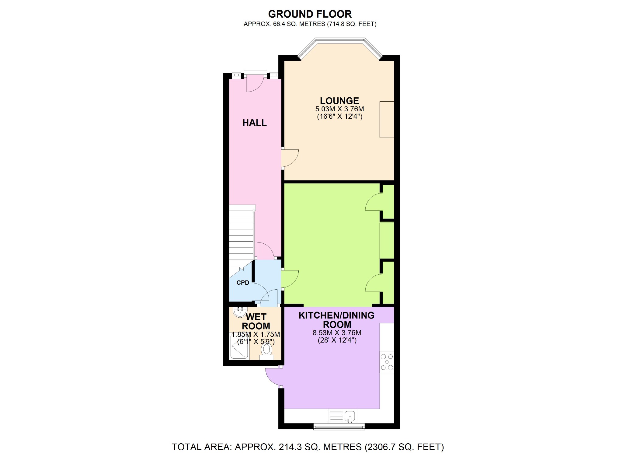 6 bed terraced house for sale in Vicarage Park, London - Property Floorplan