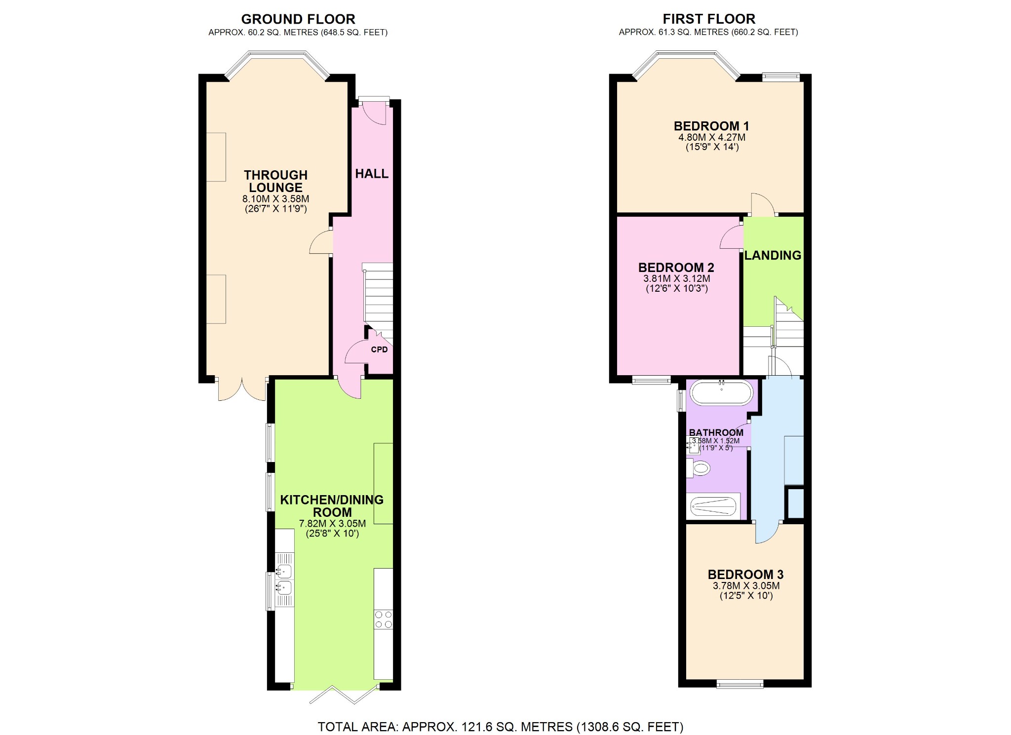 3 bed terraced house for sale in Plumstead - Property Floorplan
