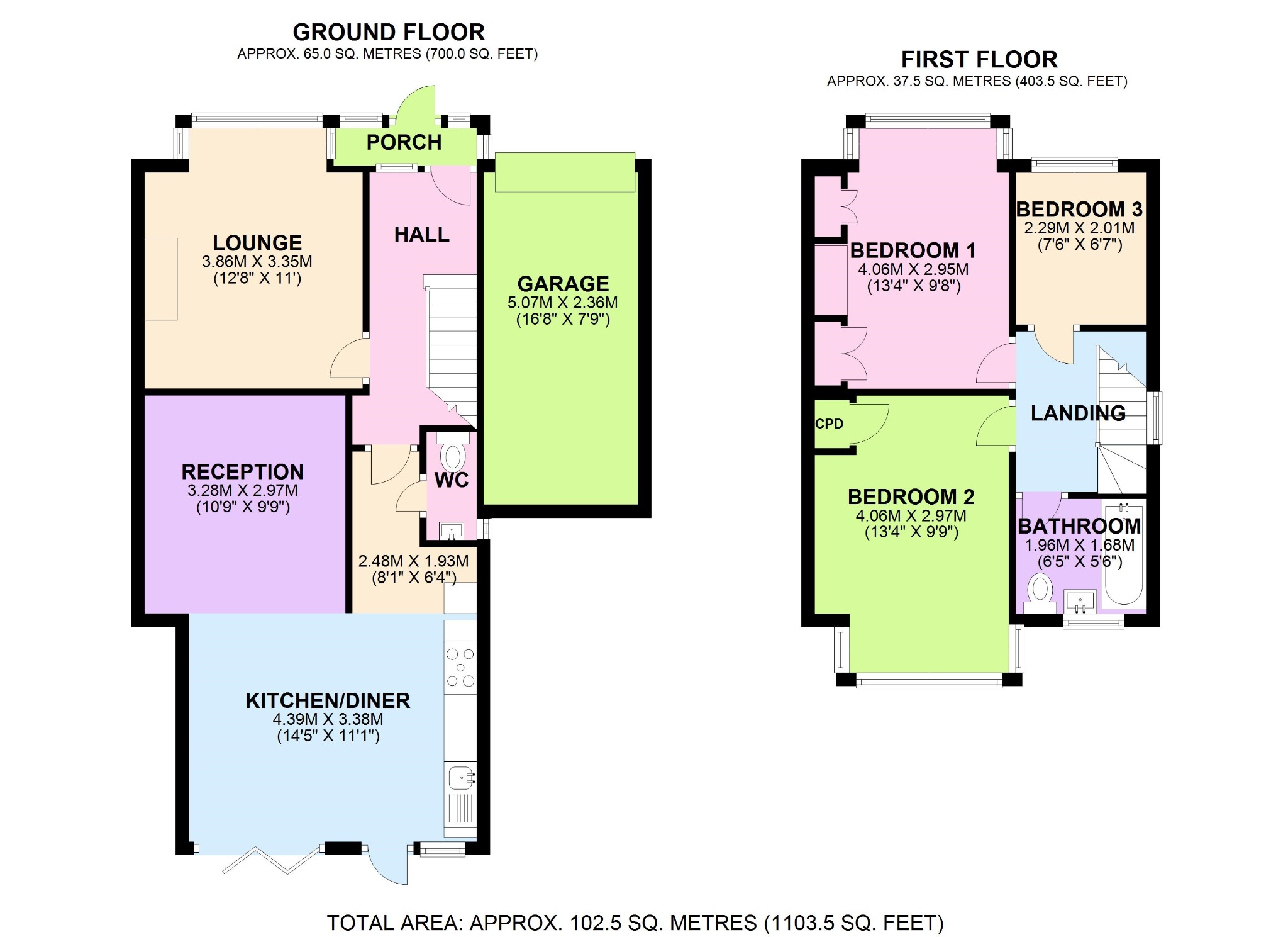 3 bed end of terrace house for sale in Plumstead - Property Floorplan