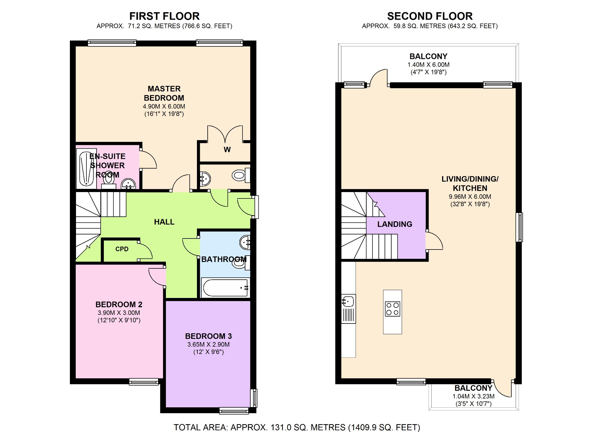 3 bed maisonette for sale in Mulgrave Mews, Woolwich - Property Floorplan