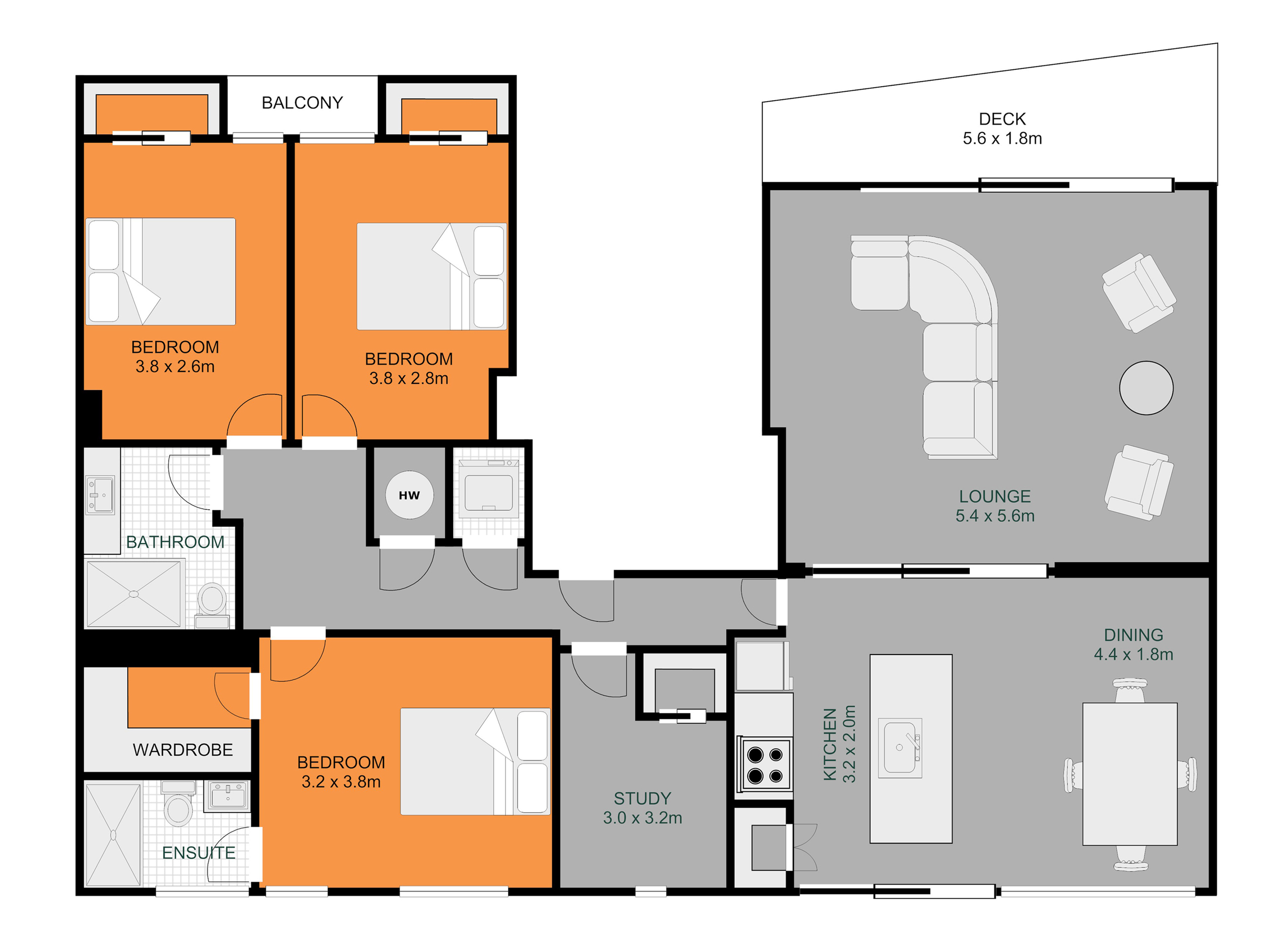 4 bed apartment for sale in Grey Lynn, Auckland - Property Floorplan