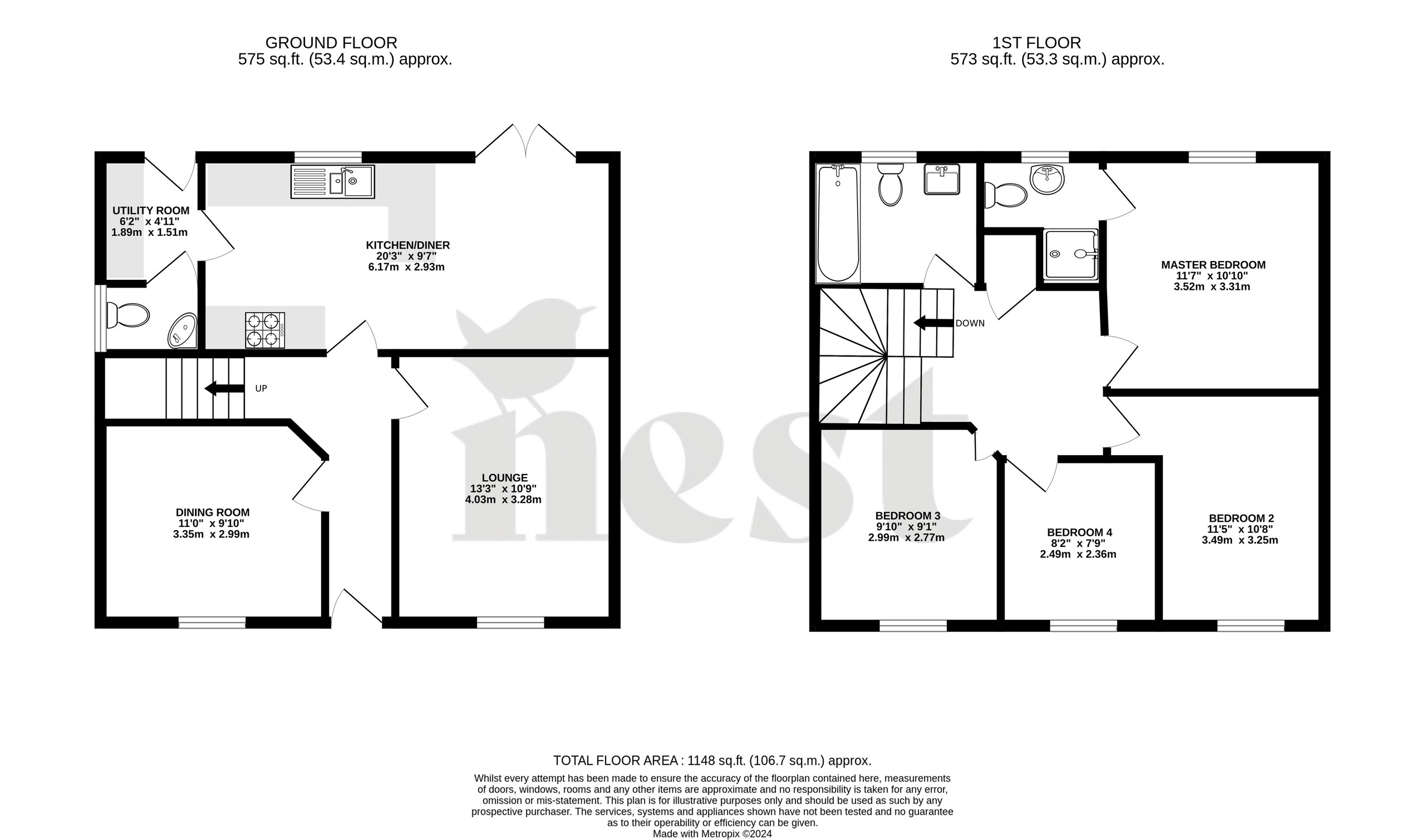 4 bed detached house for sale in Kings Drive, Bridgwater - Property floorplan