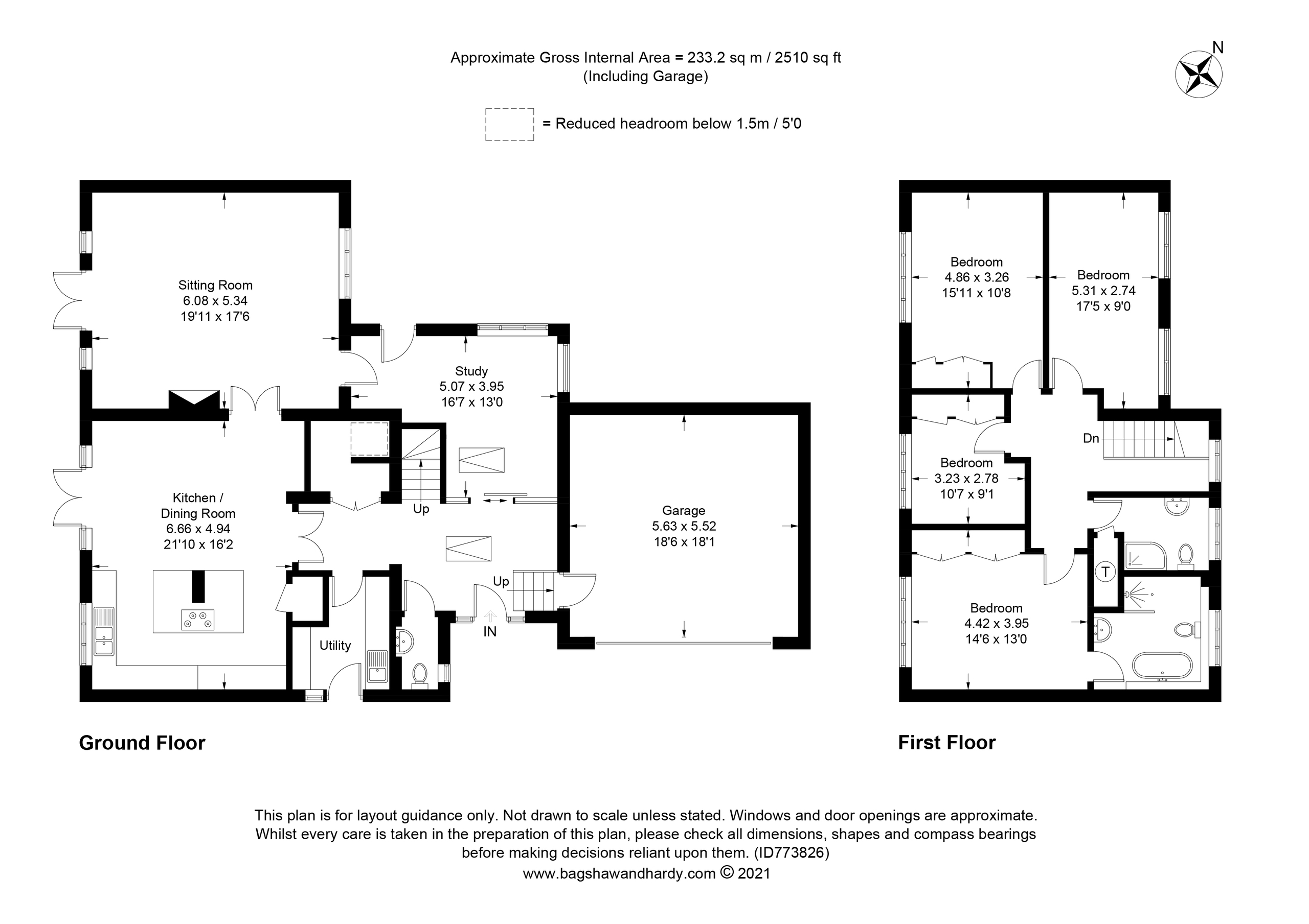 4 bed detached house for sale in Hulton Close, Leatherhead - Property floorplan