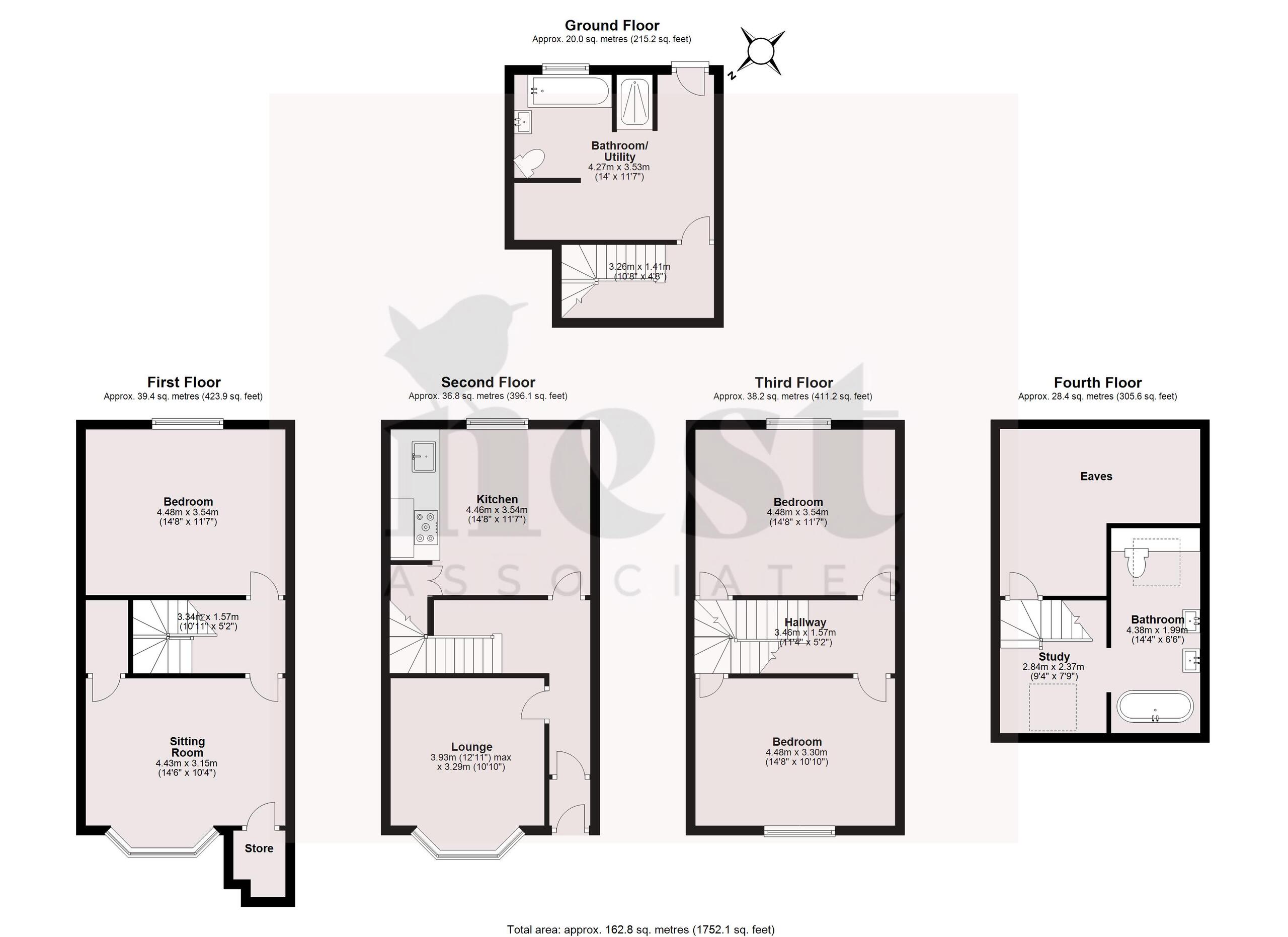 4 bed terraced house for sale in Cotswold Road, Bristol - Property floorplan