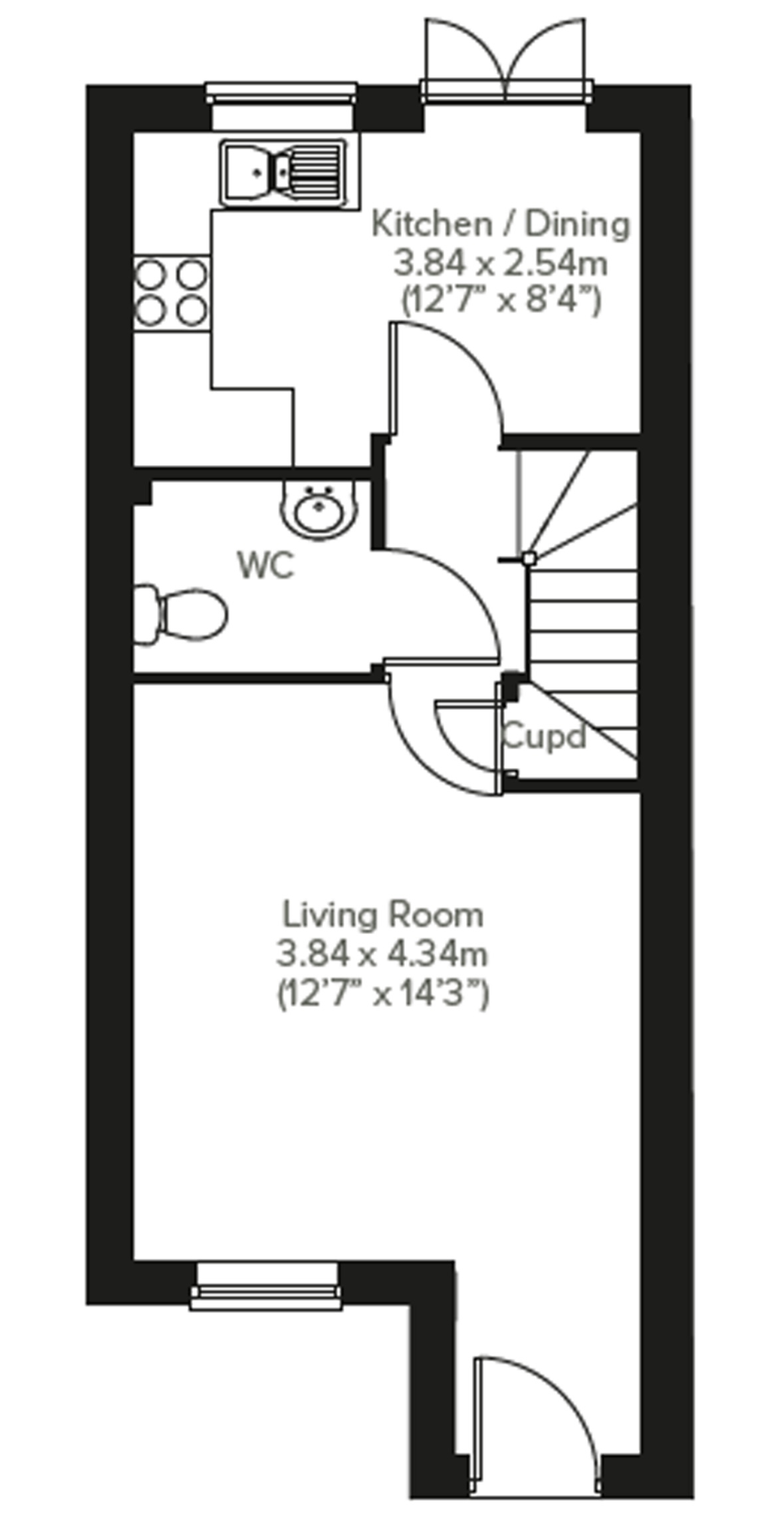 3 bed semi-detached house for sale in Mill Gardens, Cullompton - Property floorplan