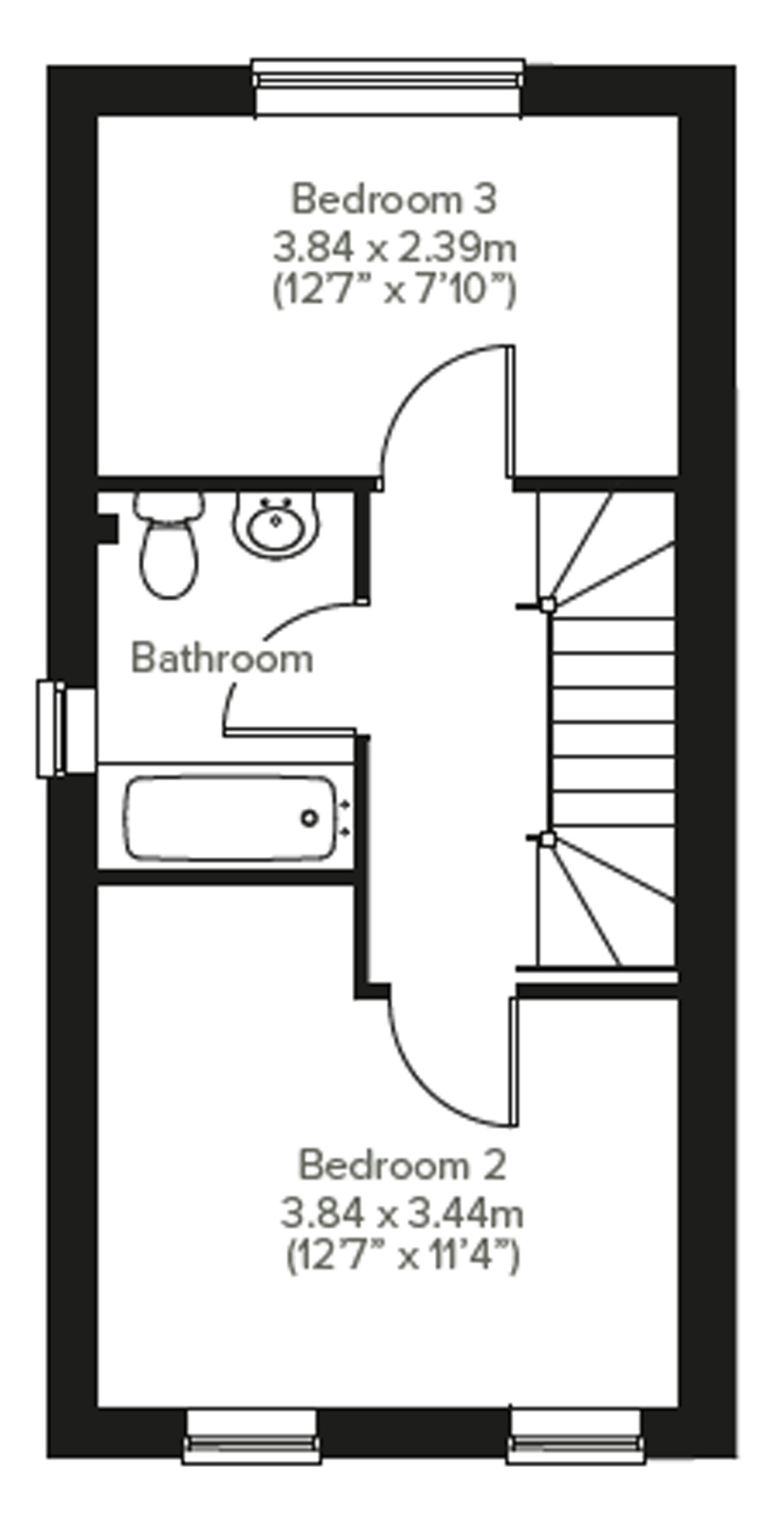 3 bed semi-detached house for sale in Mill Gardens, Cullompton - Property floorplan