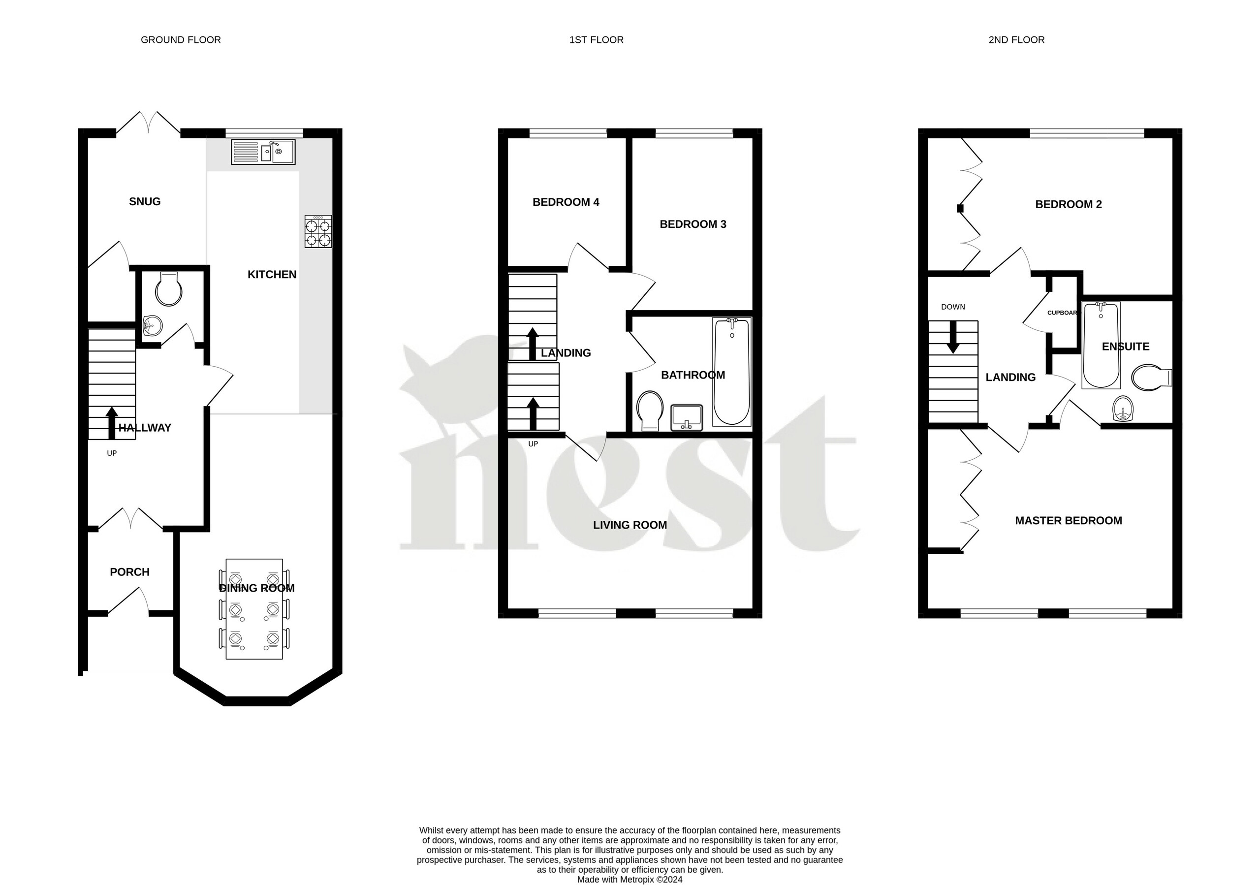 4 bed town house for sale in Merevale Way, Yeovil - Property floorplan