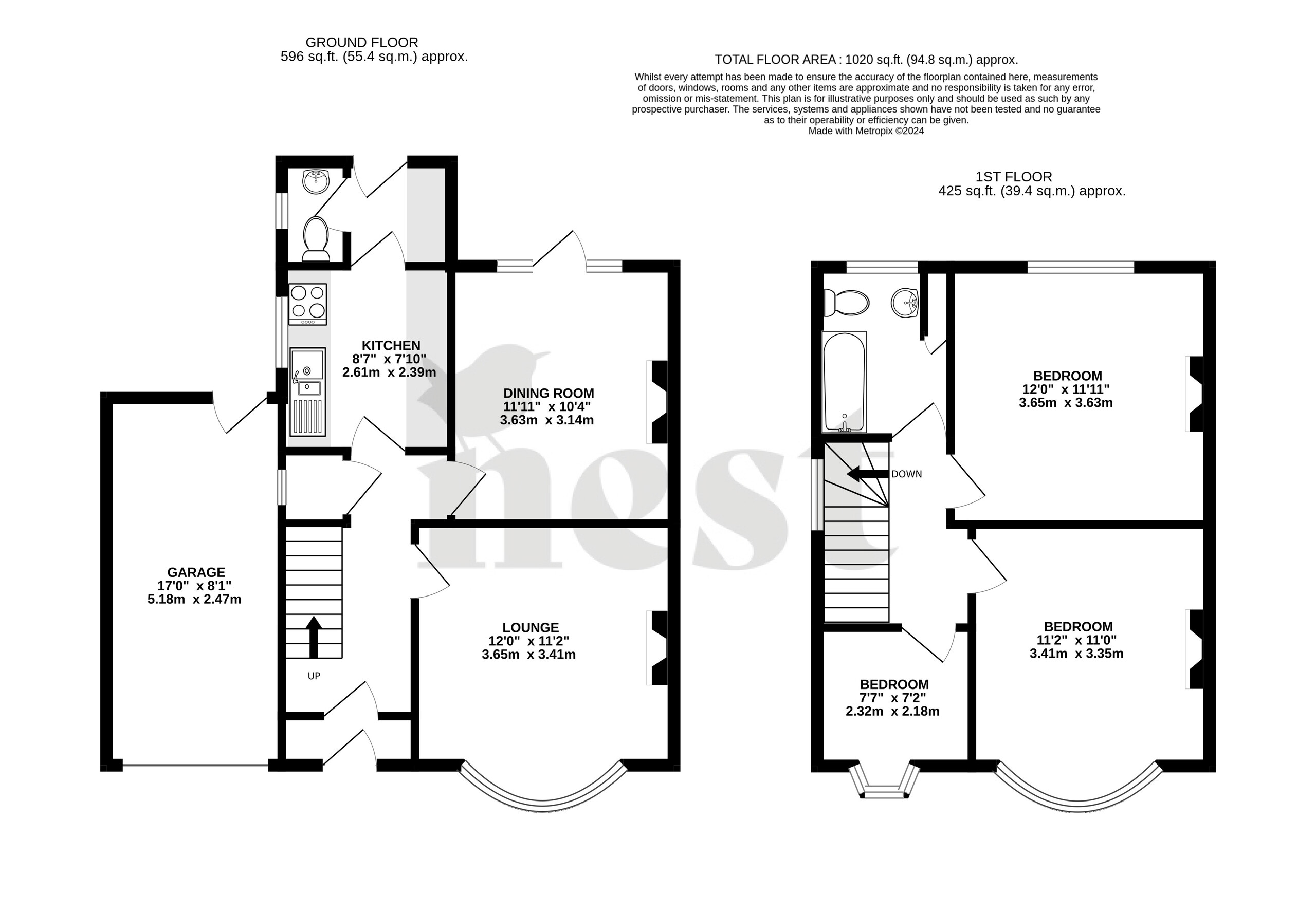 3 bed semi-detached house for sale in Mountfields Road, Taunton - Property floorplan