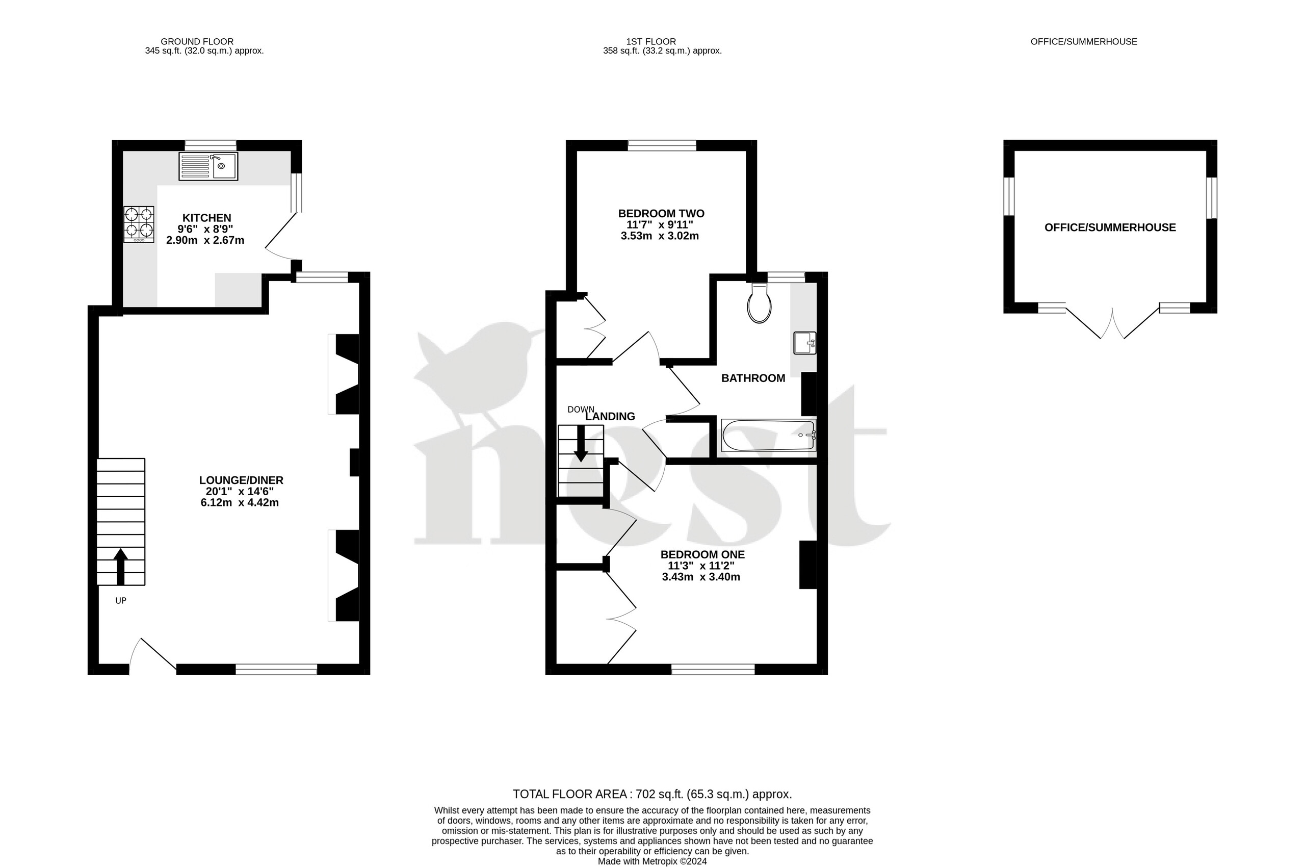 2 bed terraced house for sale in Mill Street, Bridgwater - Property floorplan