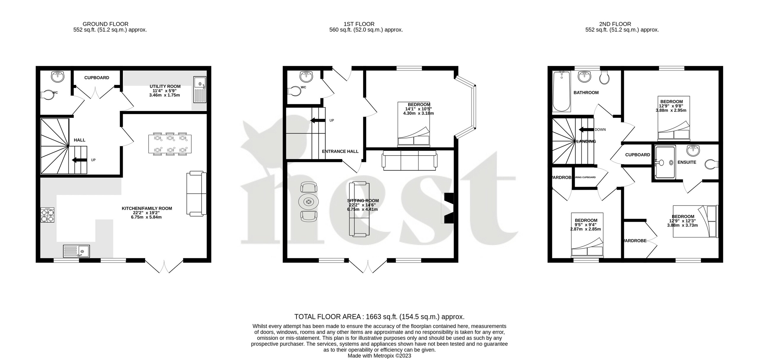4 bed semi-detached house for sale in Southfield Drive, Yeovil - Property Floorplan