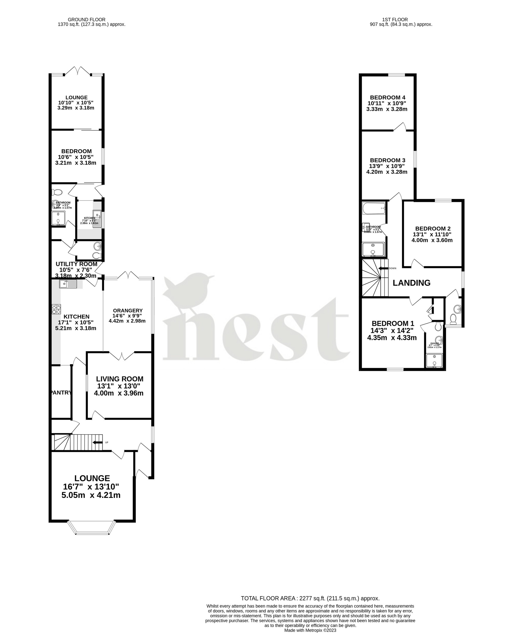 5 bed semi-detached house for sale in Northfield, Bridgwater - Property Floorplan