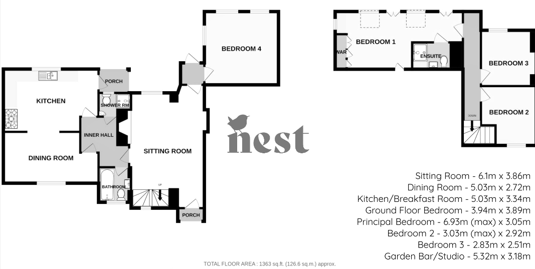 4 bed cottage for sale in Bridge Street, Williton - Property floorplan