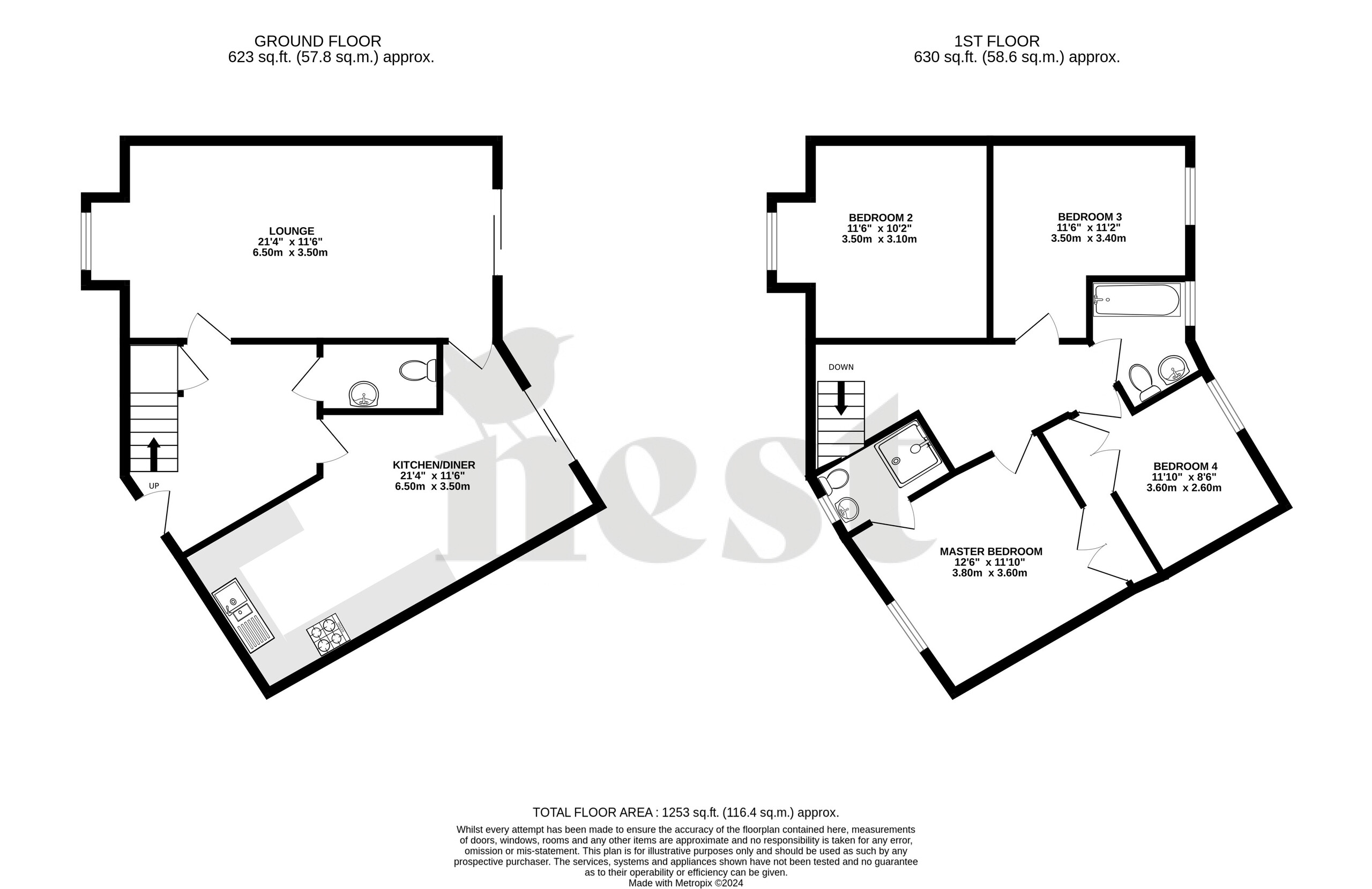 4 bed detached house for sale in Red Deer Gardens, Bridgwater - Property floorplan