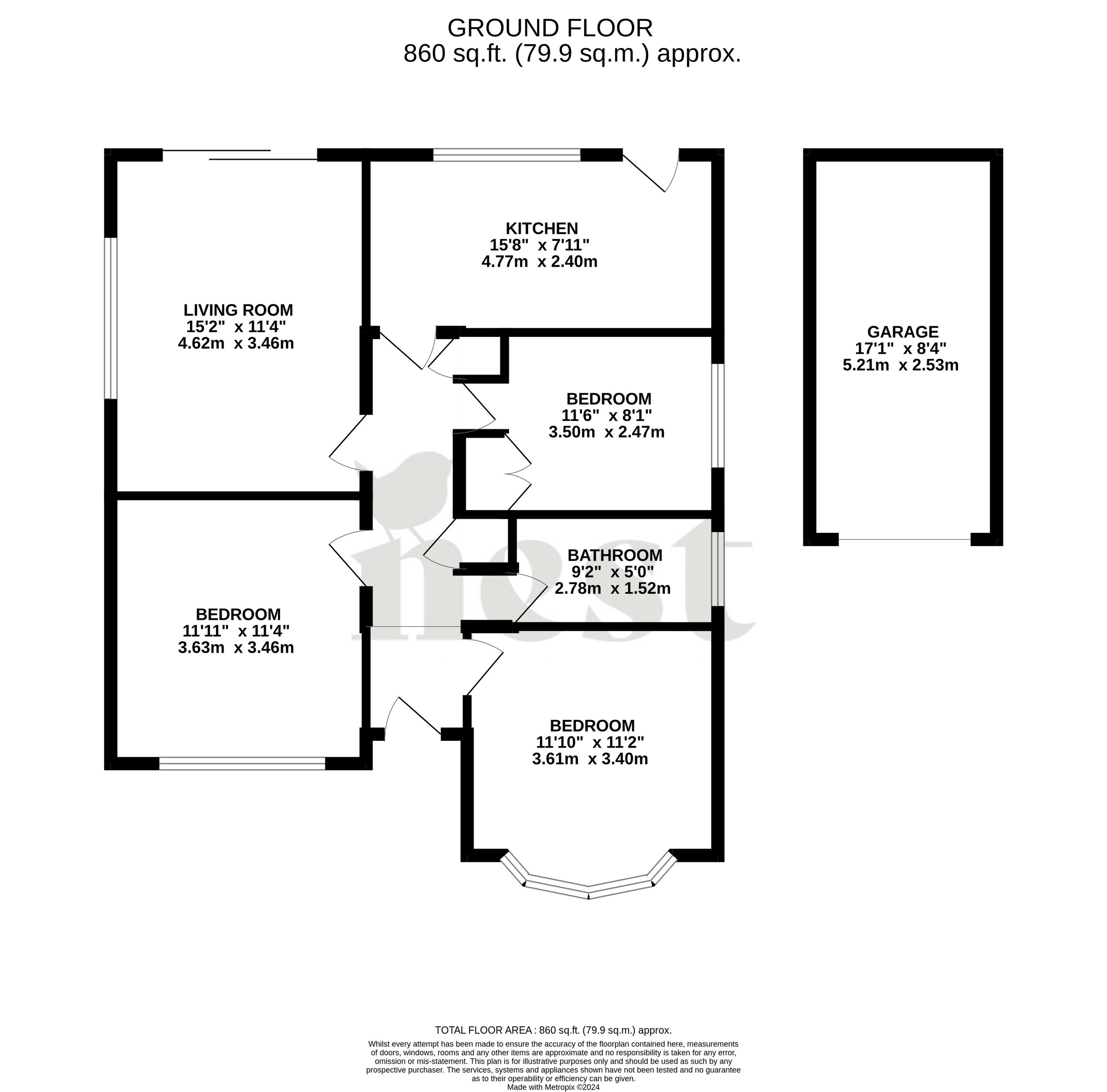 3 bed bungalow for sale in Lime Tree Avenue, Yeovil - Property floorplan