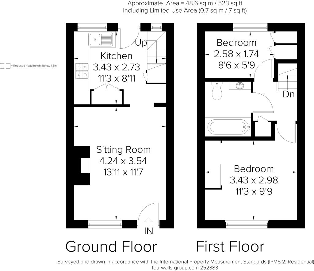 2 bed cottage for sale in Union Street, Ramsbury - Property floorplan