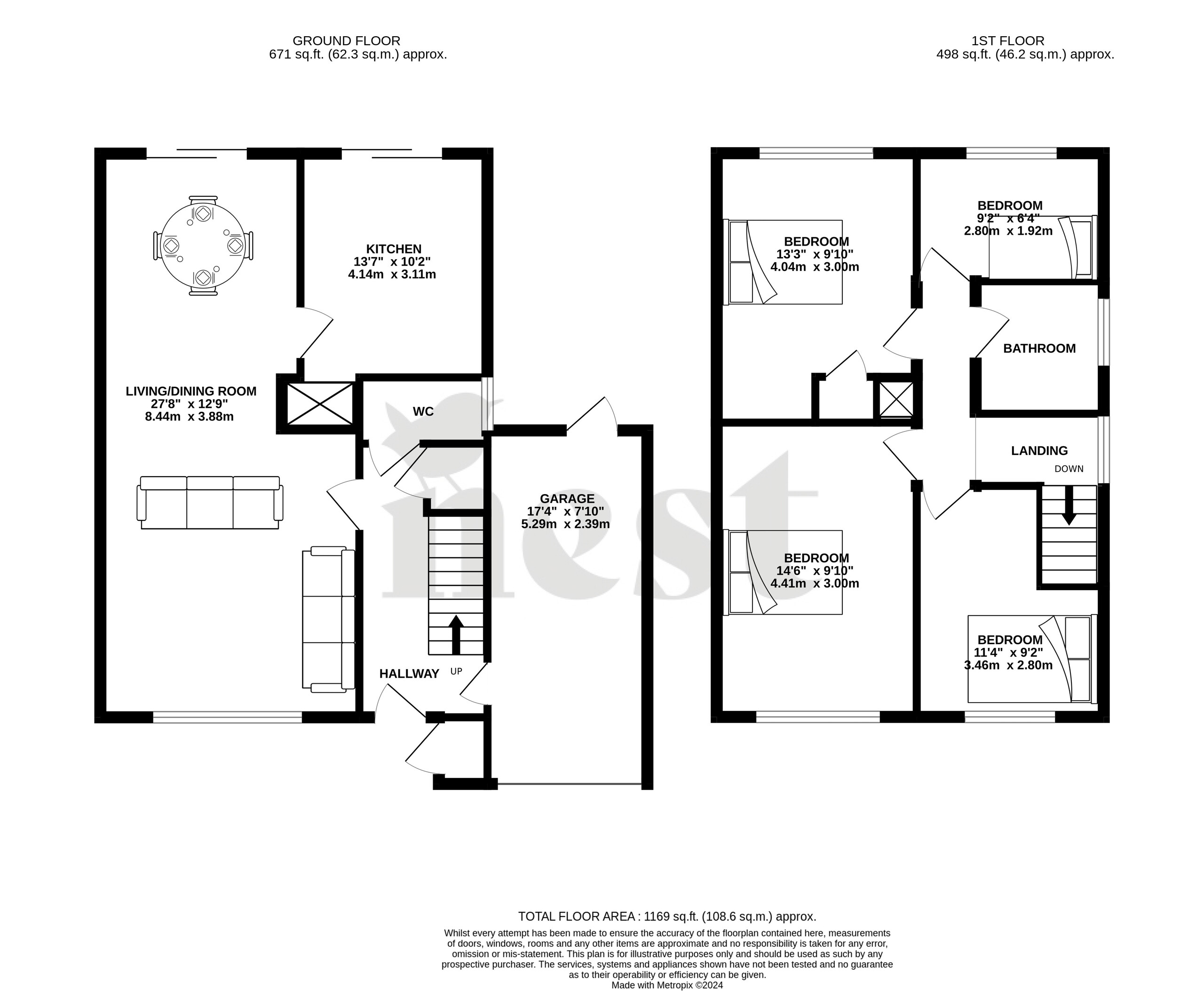 4 bed detached house for sale in Lower Fairmead Road, Yeovil - Property floorplan