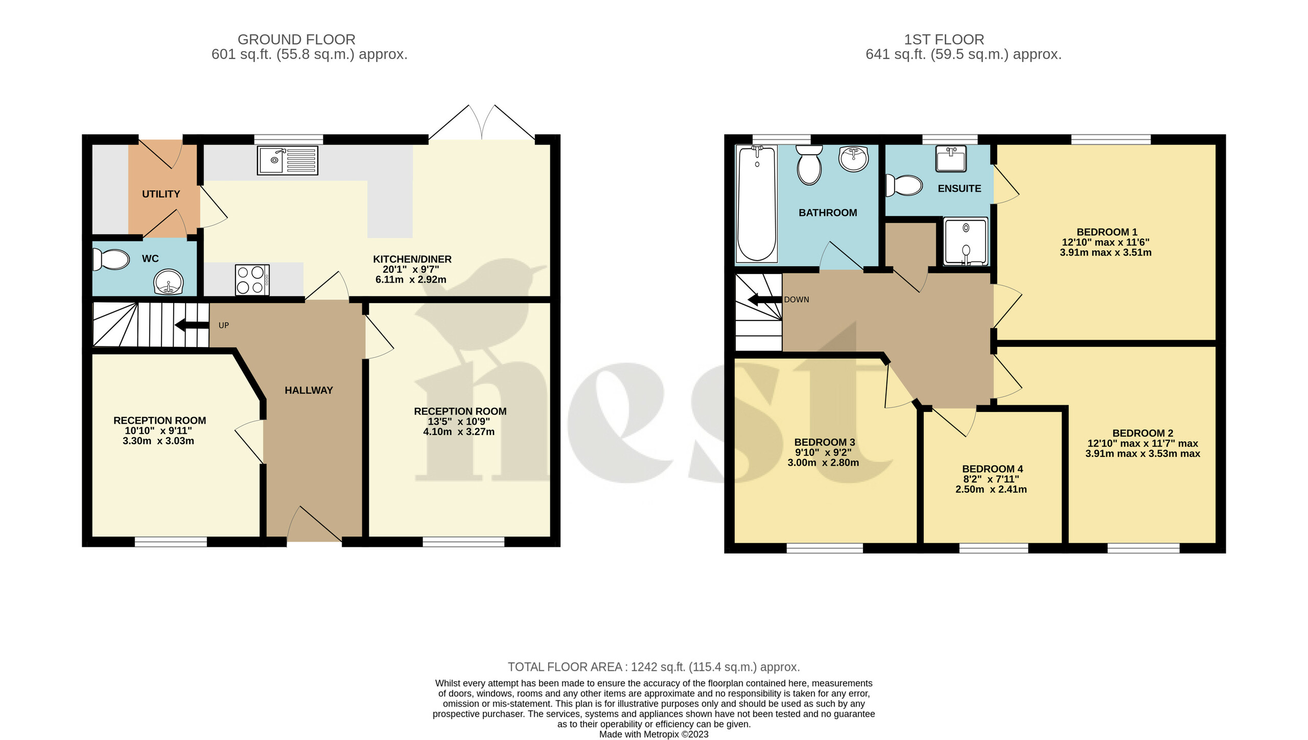 4 bed detached house for sale in Buttercup Close, Frome - Property floorplan