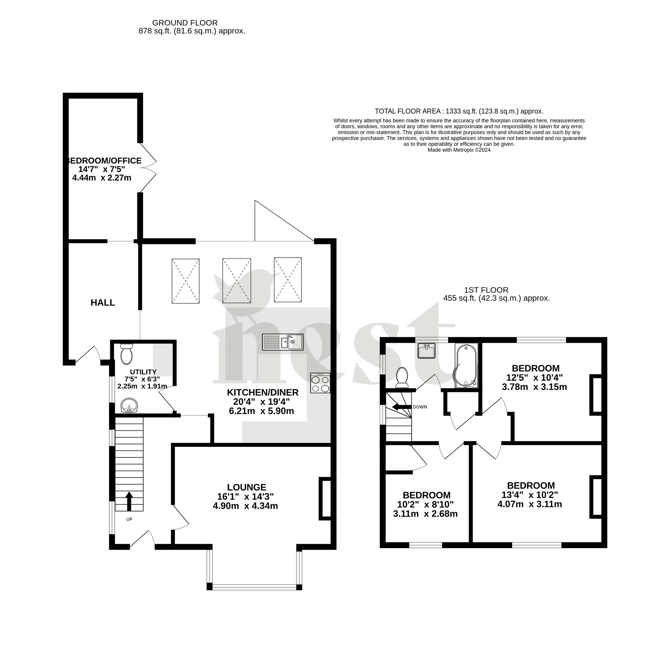 3 bed semi-detached house for sale in Malvern Terrace, Taunton - Property floorplan