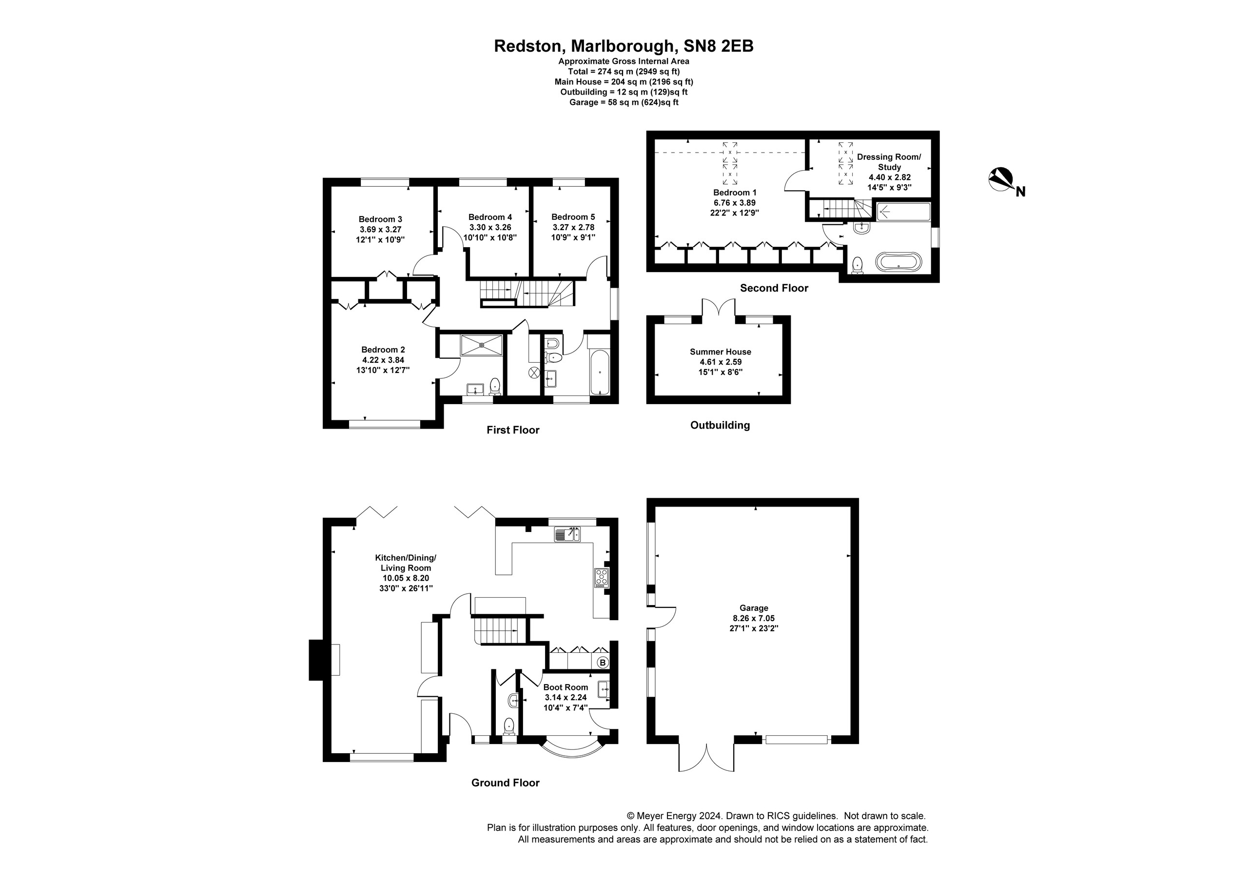 5 bed detached house for sale in Lottage Road, Aldbourne - Property floorplan