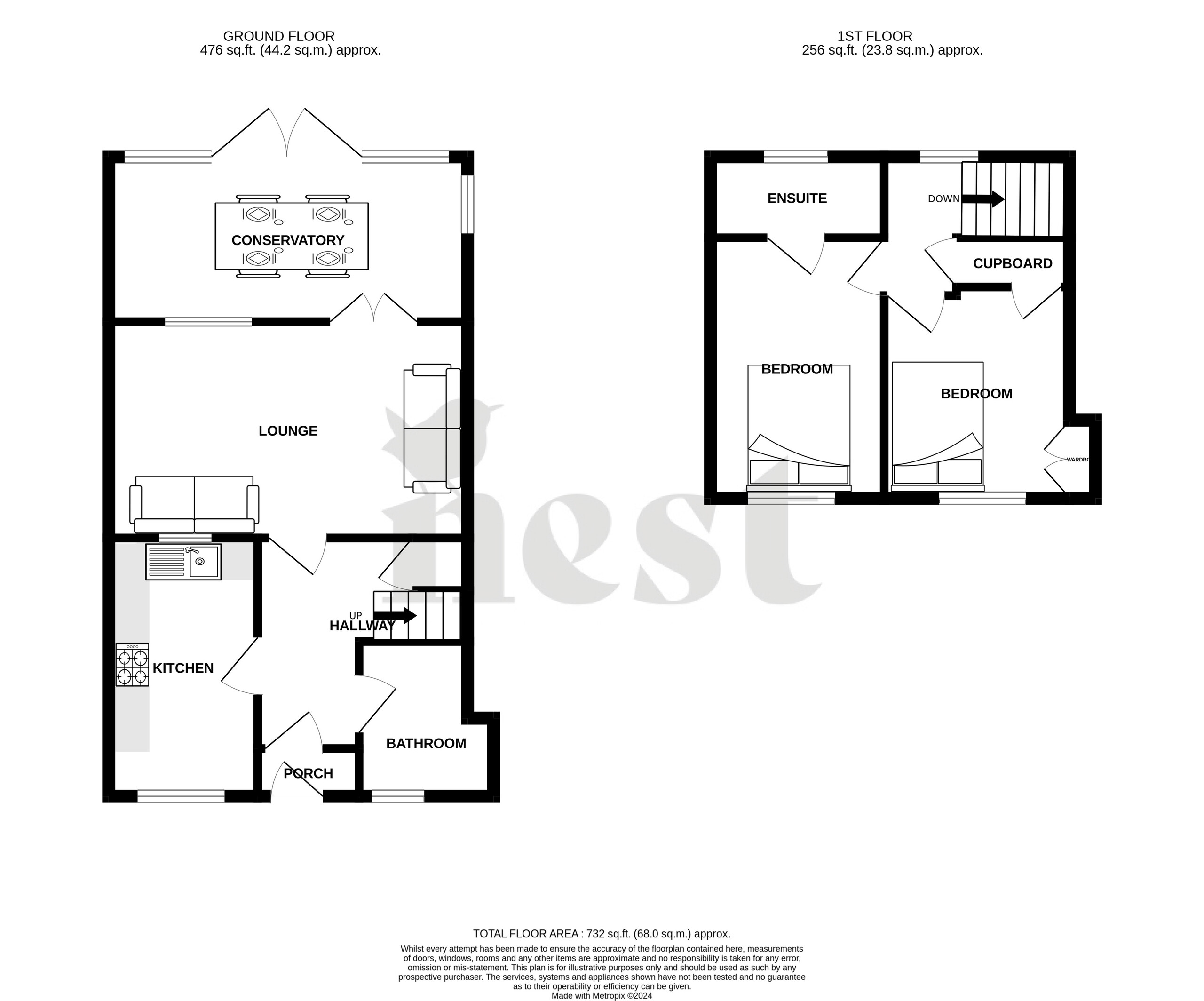 2 bed terraced house for sale in High Street, Yeovil - Property floorplan