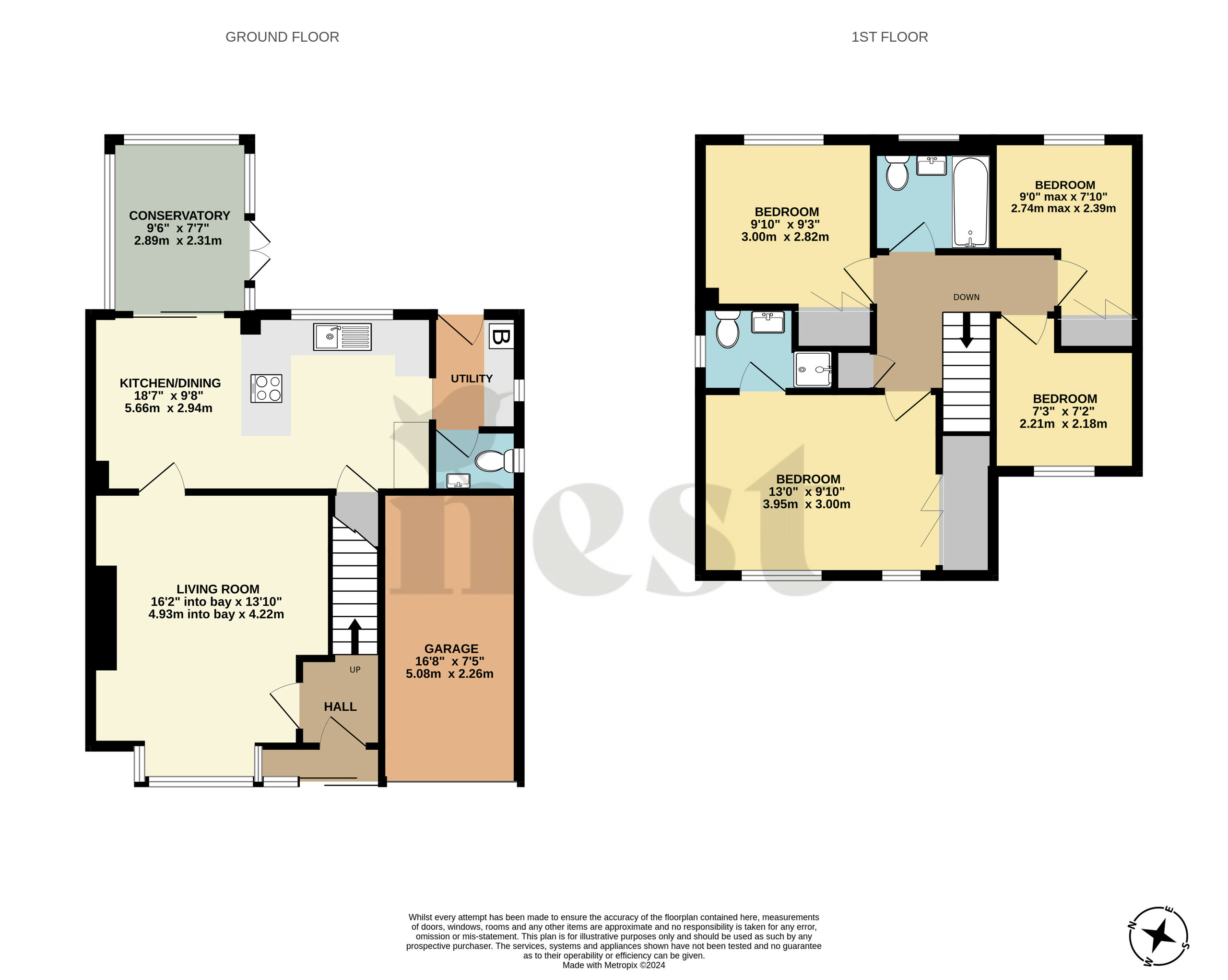 4 bed detached house for sale in Bryony Gardens, Gillingham - Property floorplan