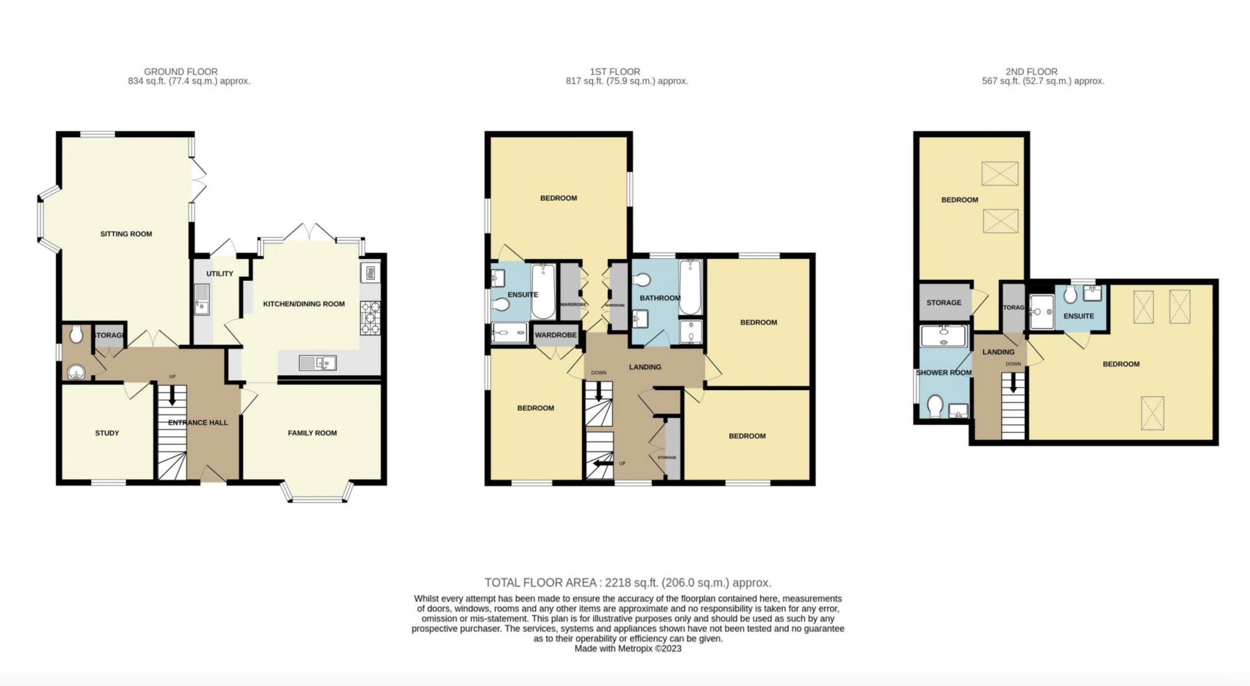 6 bed detached house for sale in Creech St. Michael, Taunton - Property floorplan