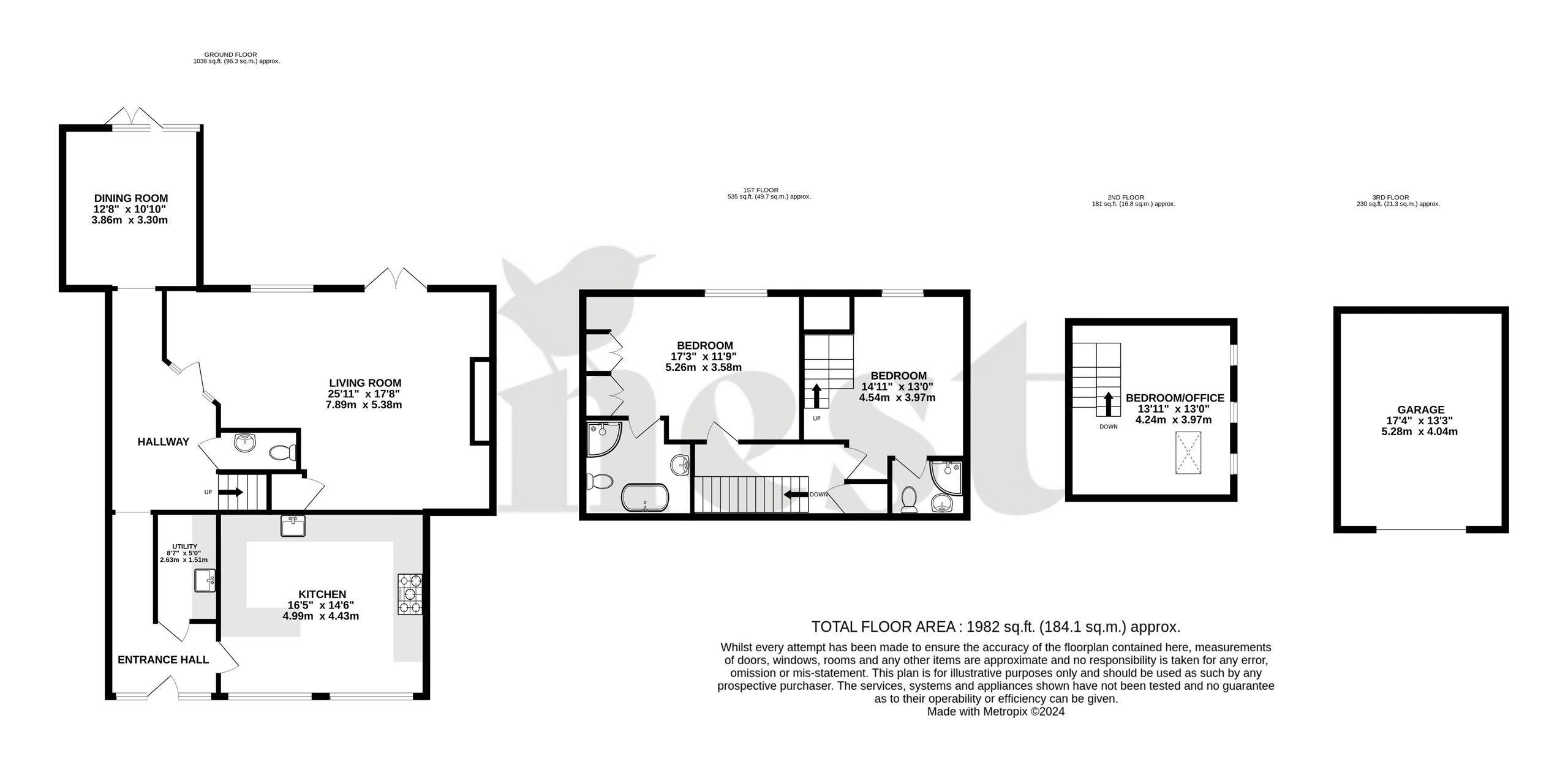 3 bed barn conversion for sale in Hyde Corner, Taunton - Property floorplan