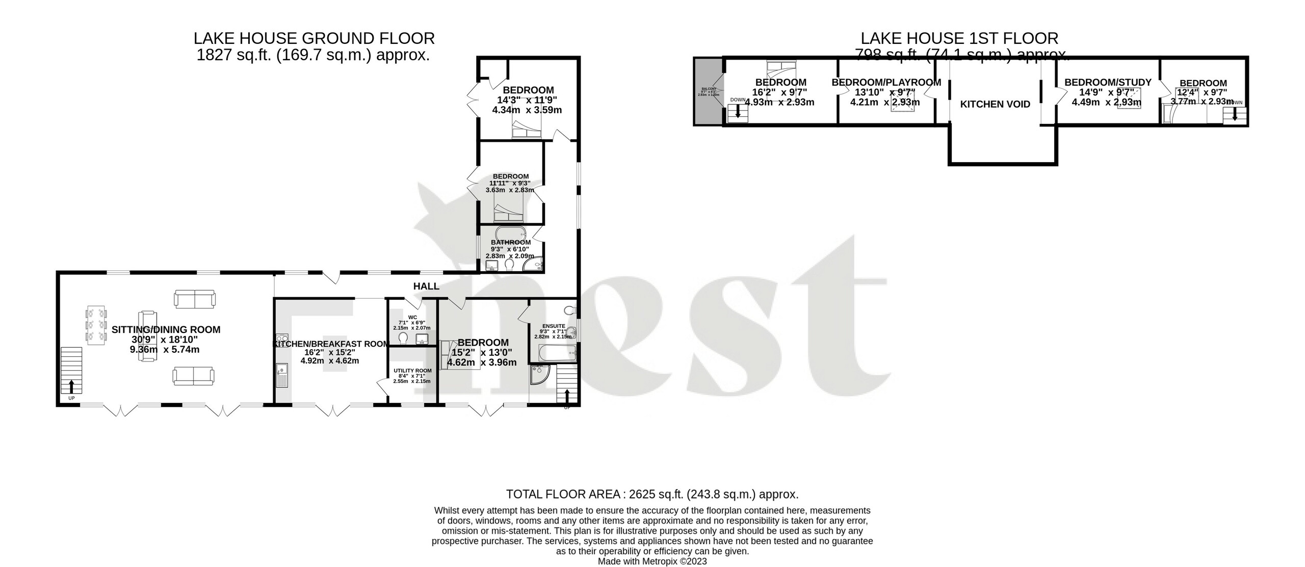 5 bed detached bungalow for sale in Barwick, Yeovil - Property floorplan