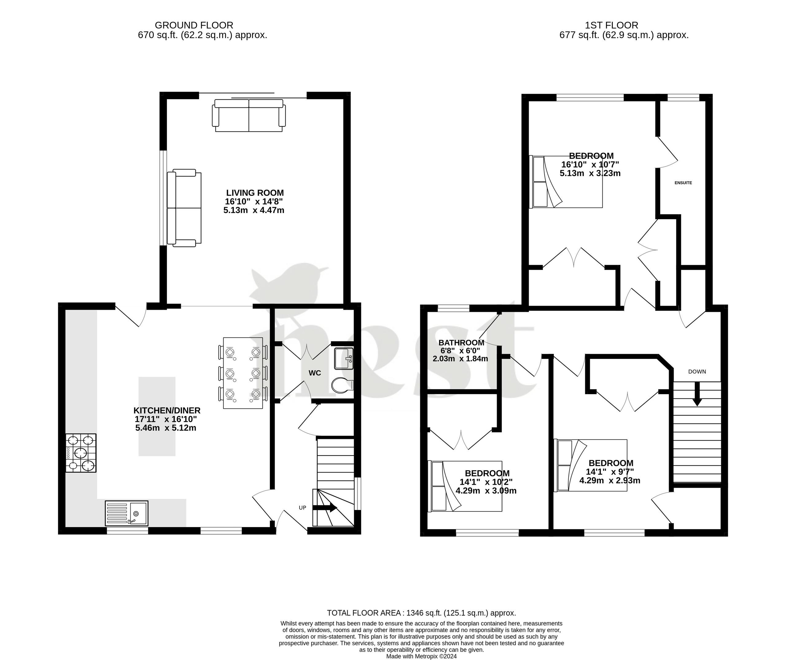 3 bed detached house for sale in Church Street, Somerton - Property floorplan