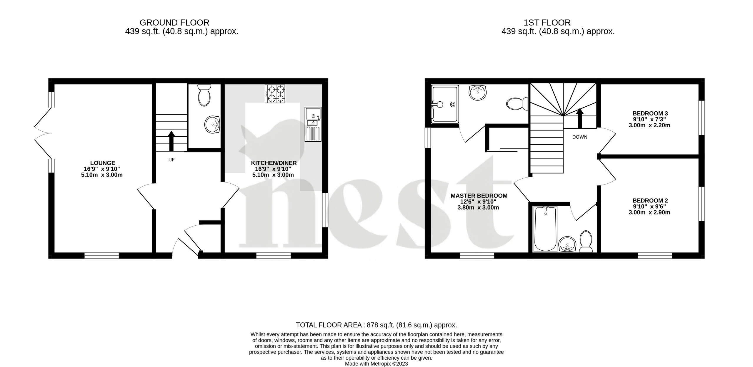 3 bed detached house for sale in Cambridge Grove, Bridgwater - Property Floorplan