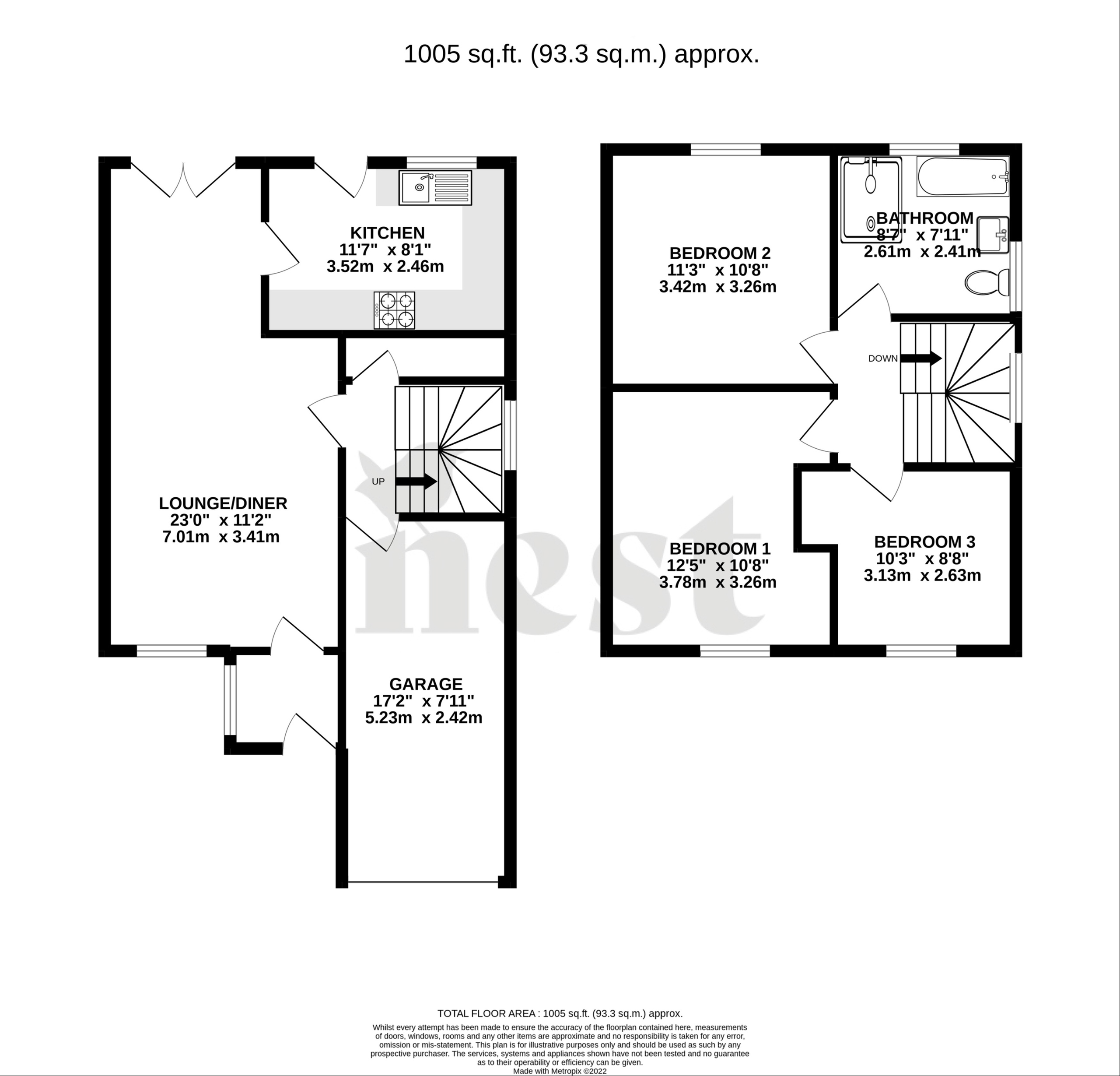 3 bed semi-detached house for sale in Bull Meadow, Bishops Lydeard - Property Floorplan