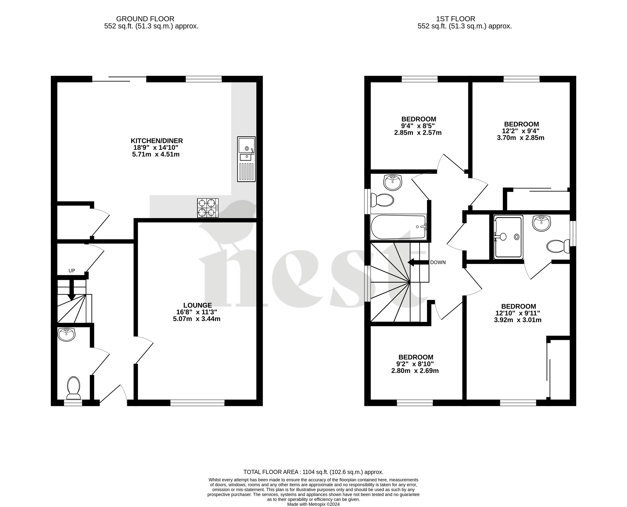 4 bed detached house for sale in Bathpool, Taunton - Property floorplan