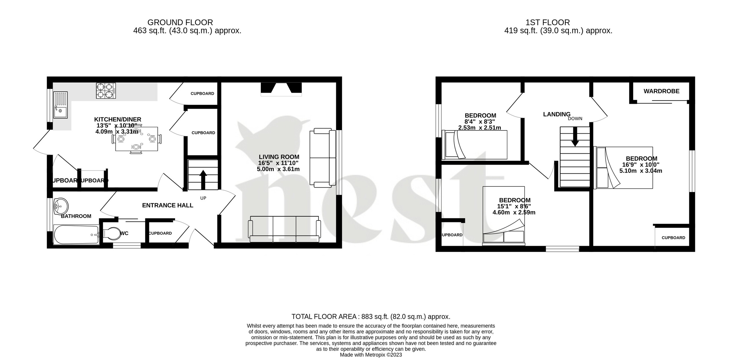 3 bed semi-detached house for sale in Combe Park, Yeovil - Property Floorplan