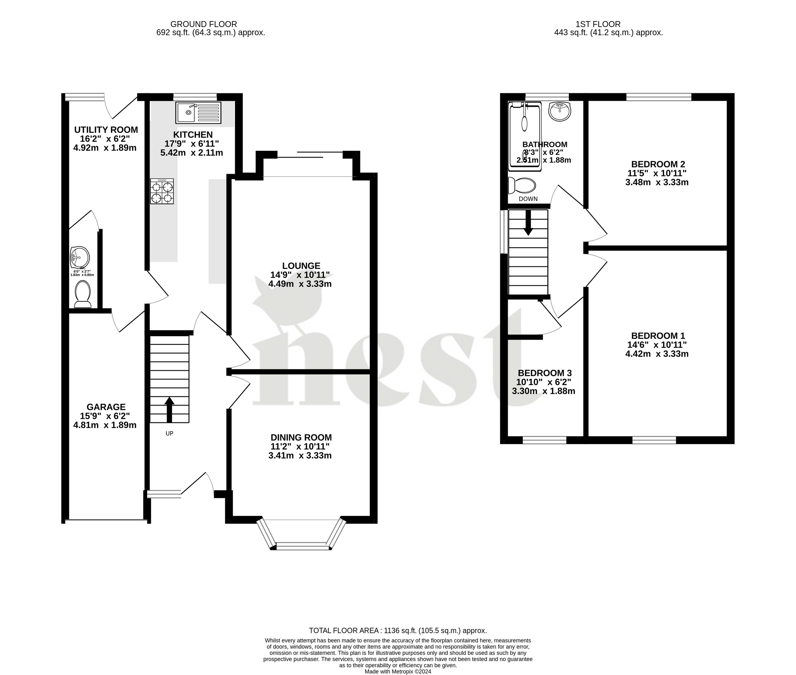 3 bed house for sale in Peter Street, Taunton - Property floorplan