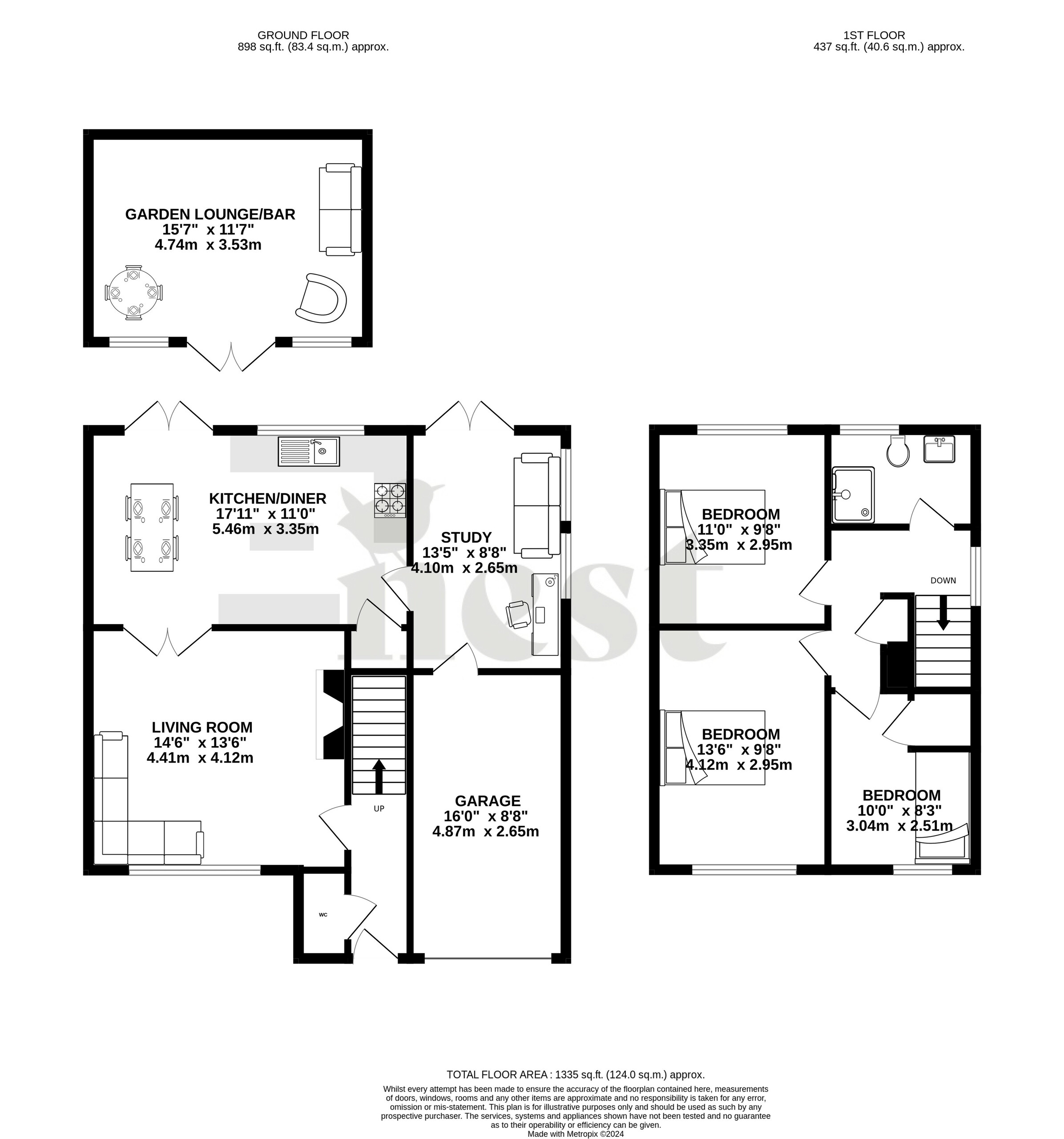 3 bed semi-detached house for sale in Preston Road, Yeovil - Property floorplan