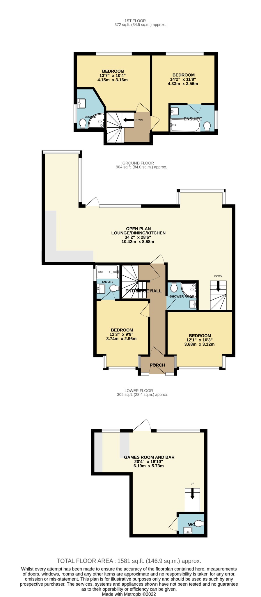 4 bed detached house for sale in Norwich Avenue, Bournemouth - Property floorplan