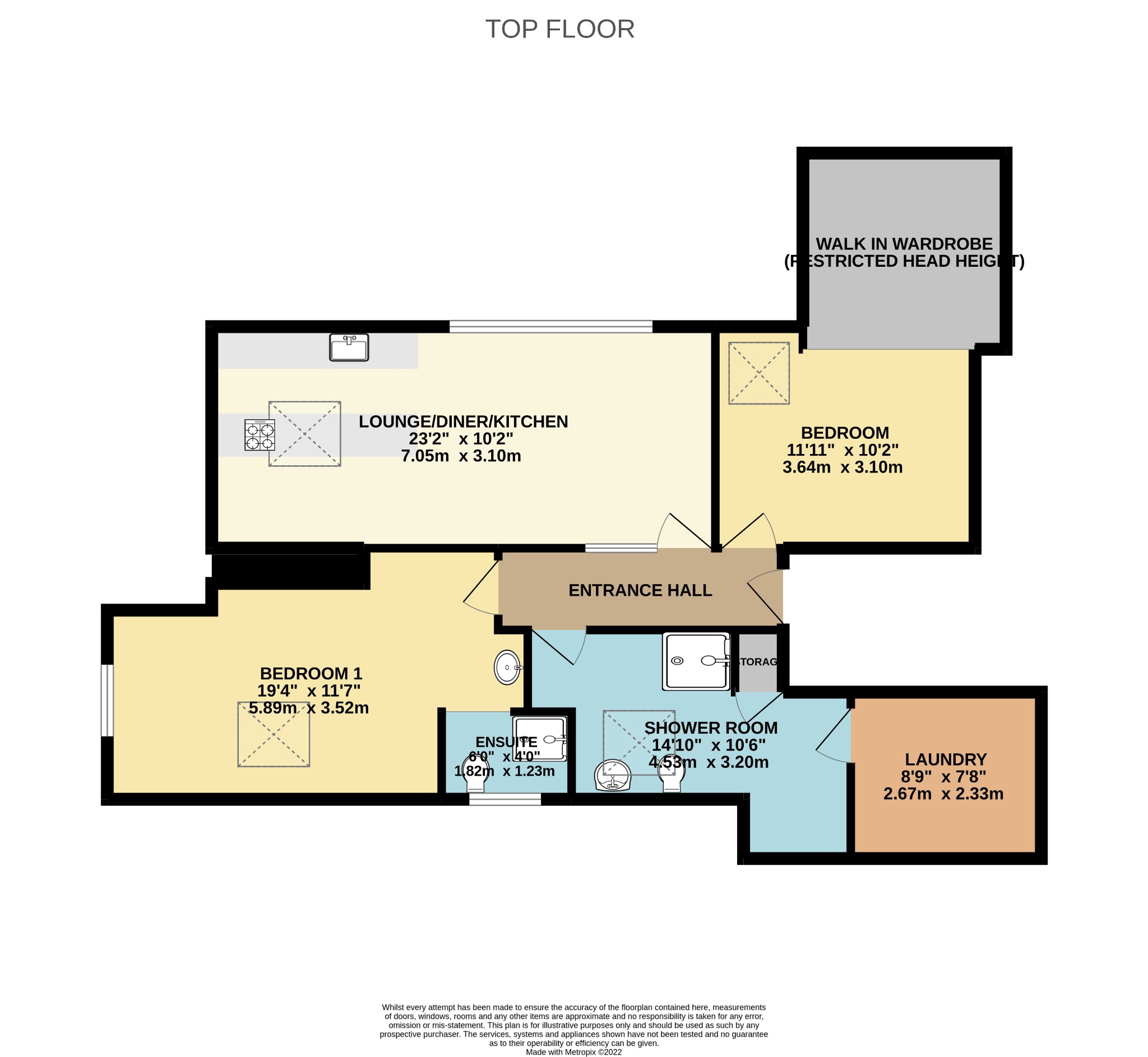 2 bed flat for sale in St. Augustins Road, Bournemouth - Property floorplan