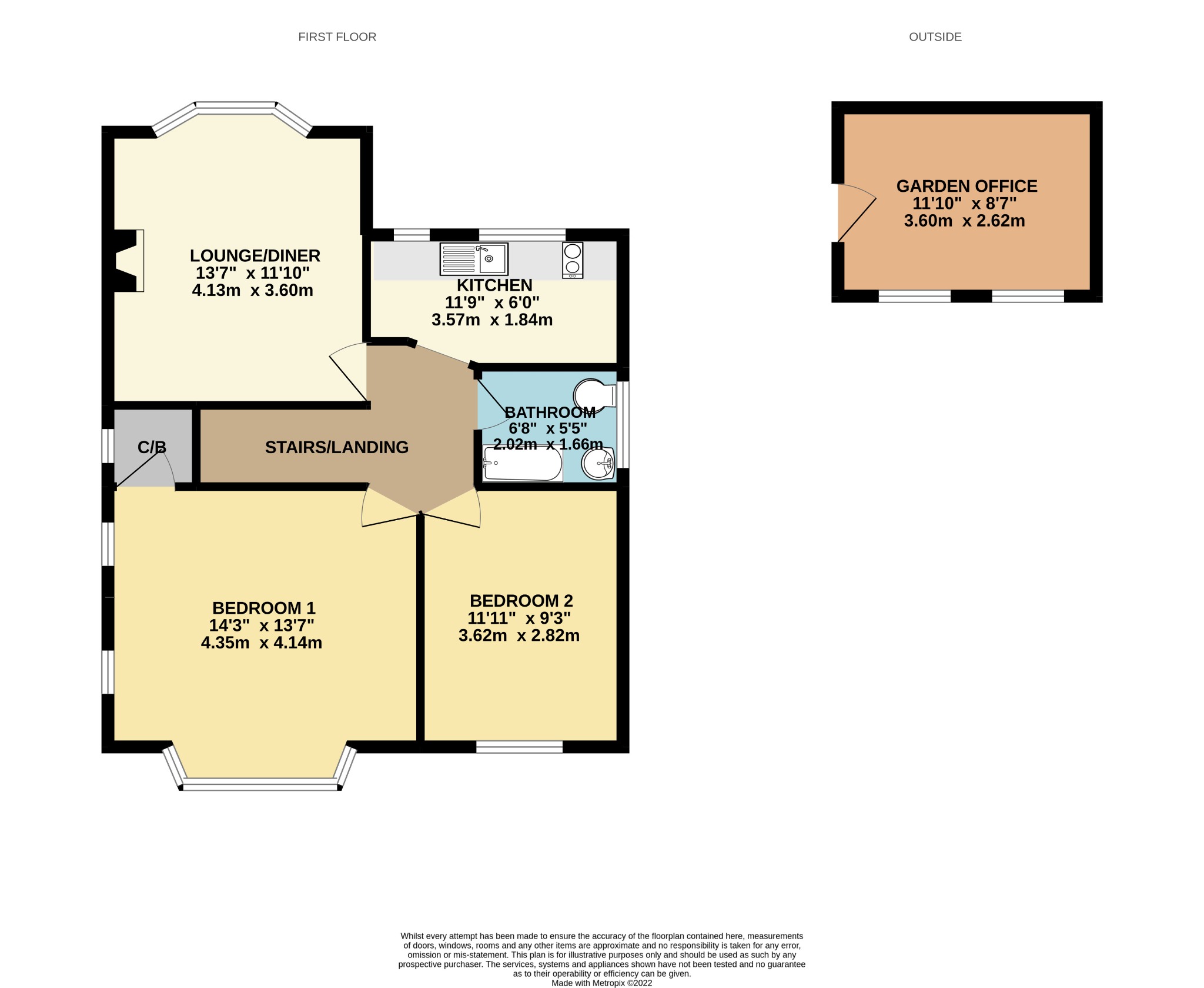 2 bed flat for sale in Tuckton Road, Bournemouth - Property floorplan