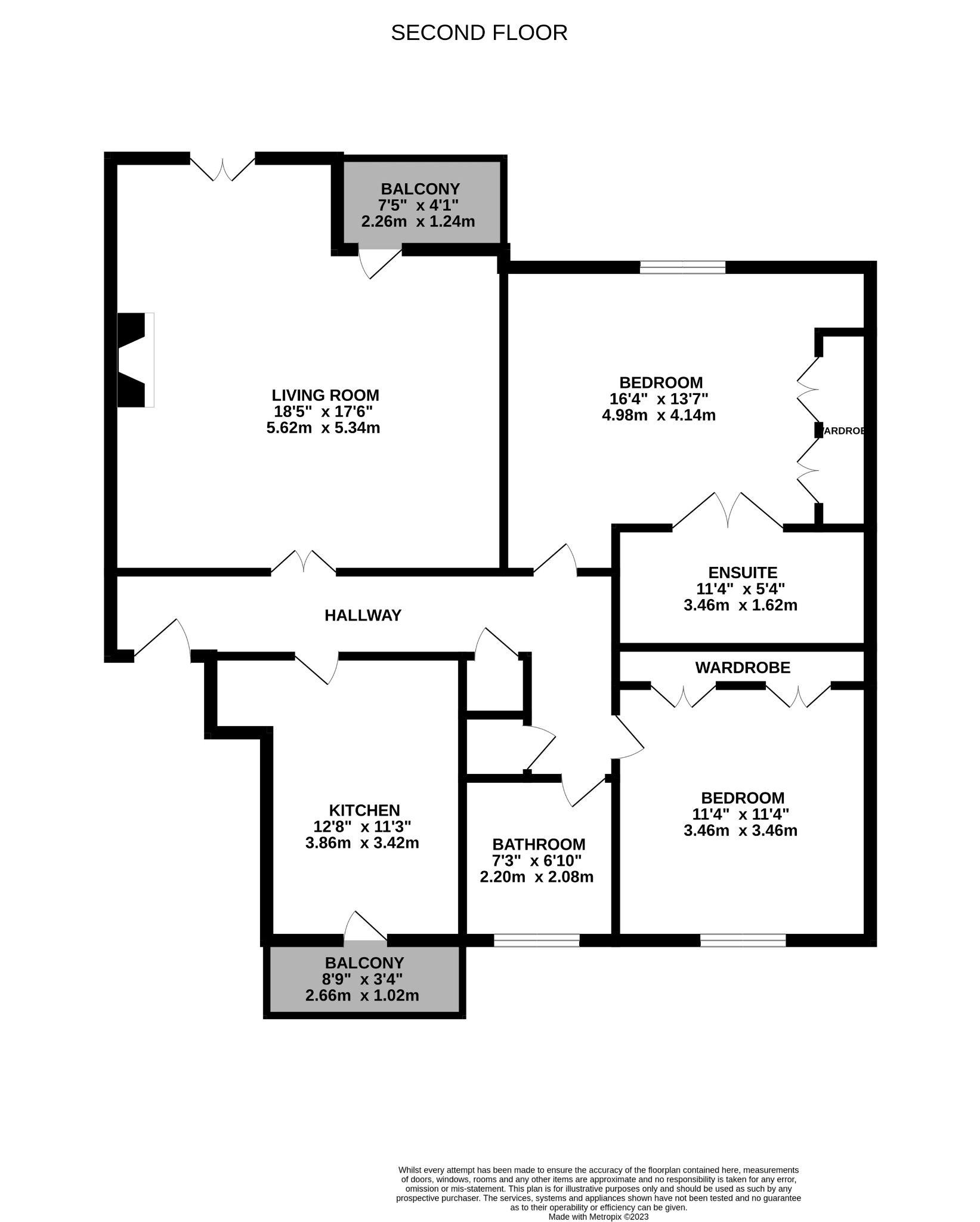 2 bed flat to rent in Cavendish Road, Bournemouth - Property floorplan