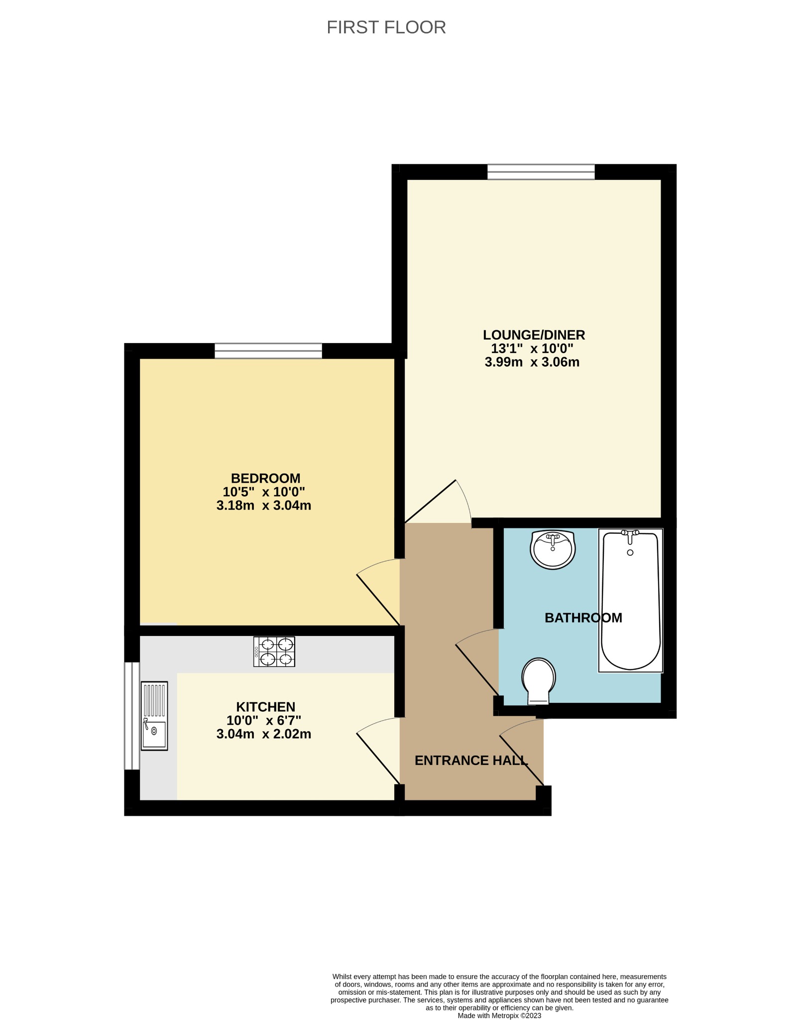 1 bed flat for sale in Ophir Road, Bournemouth - Property floorplan