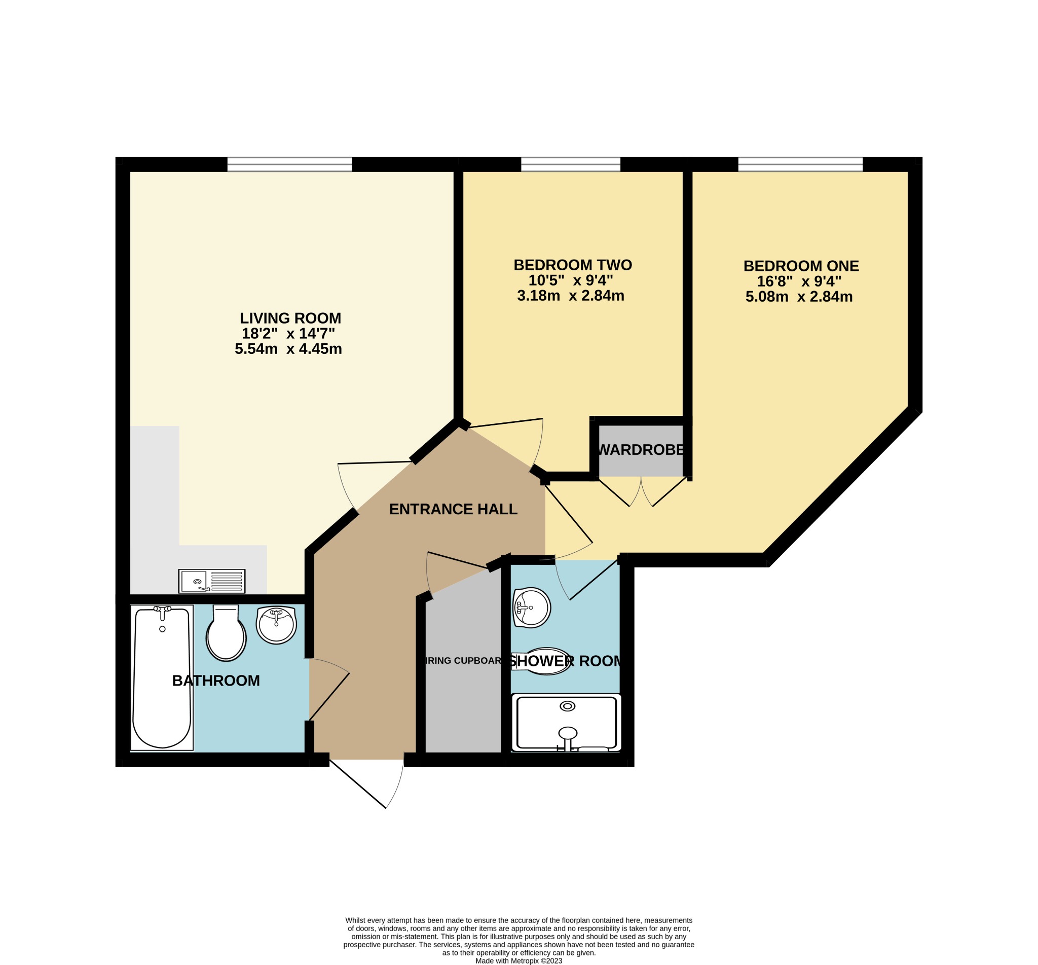 2 bed flat for sale in Commercial Road, Bournemouth - Property floorplan