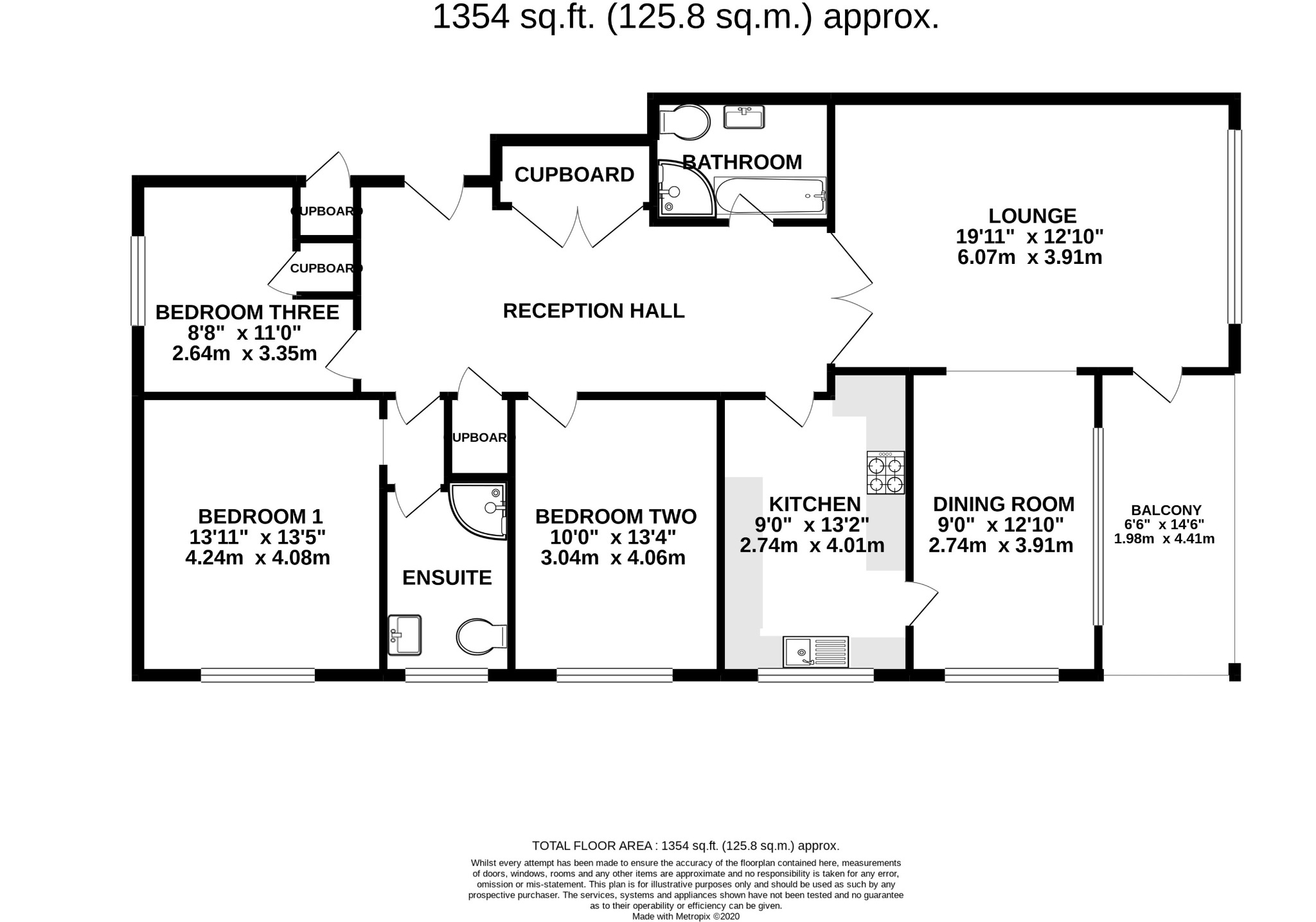 3 bed flat for sale in Dudsbury Avenue, Ferndown - Property floorplan