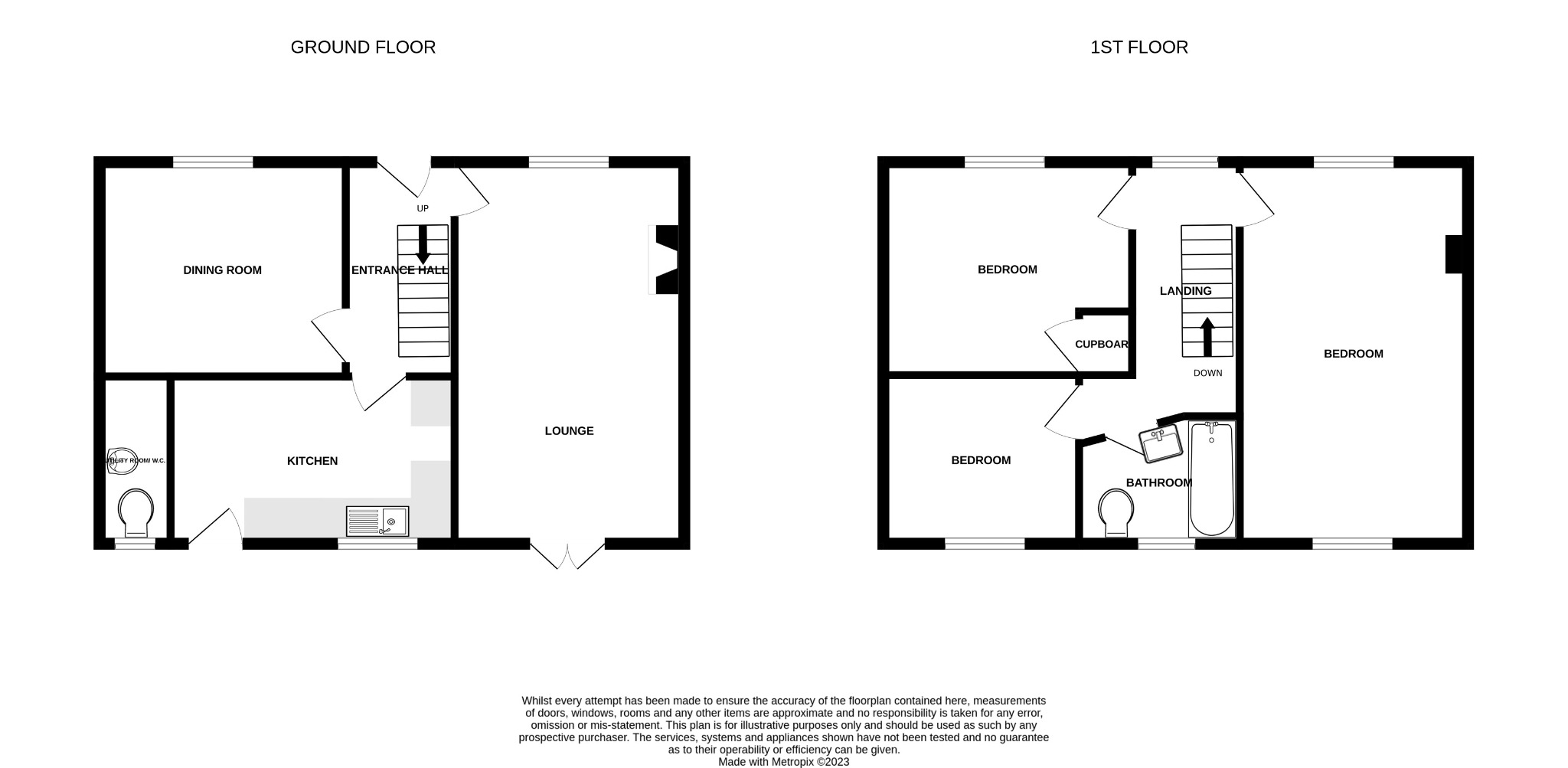 3 bed detached house to rent in Victoria Crescent, Poole - Property floorplan