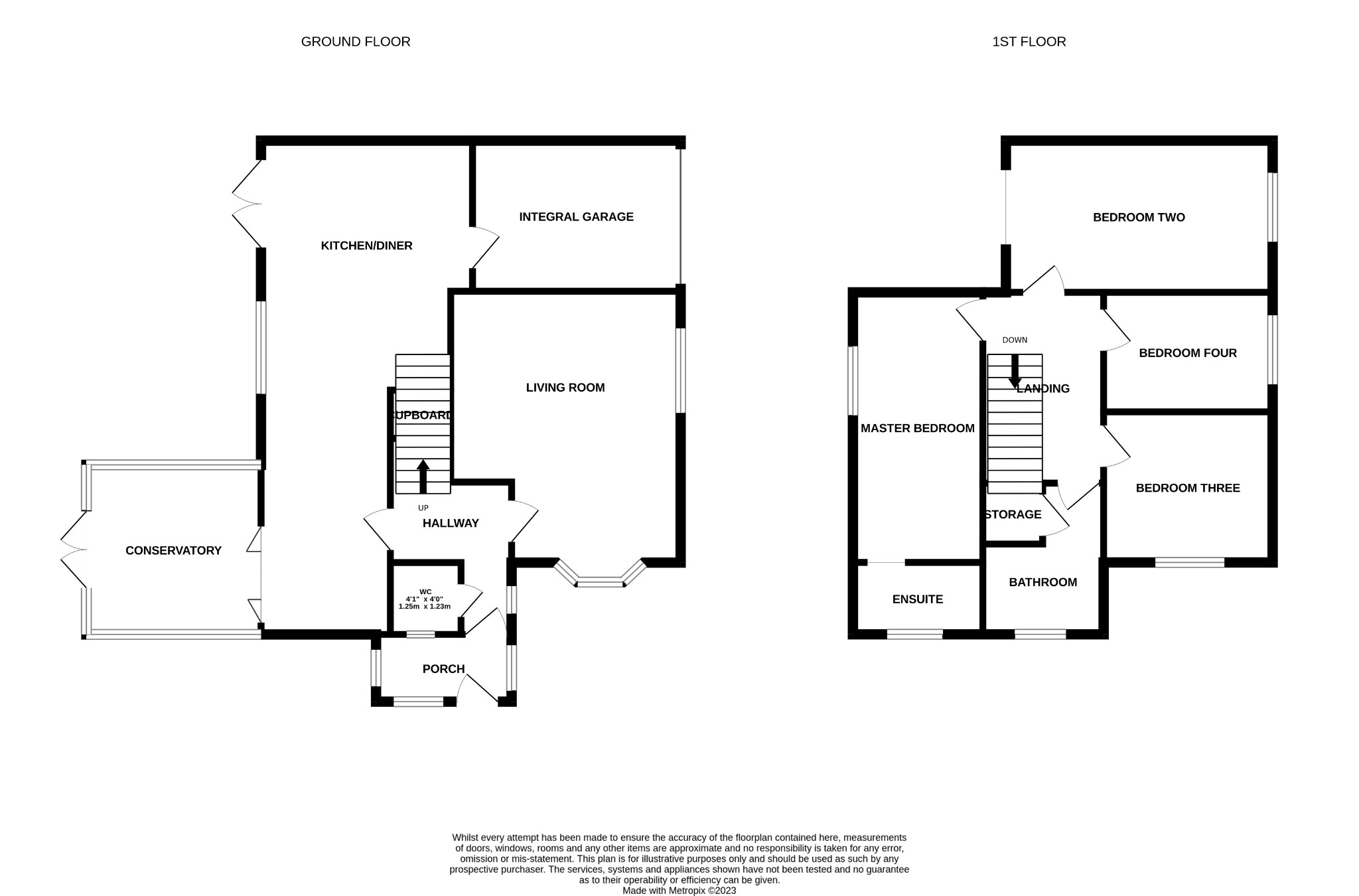 4 bed detached house to rent in Isaacs Close, Poole - Property floorplan