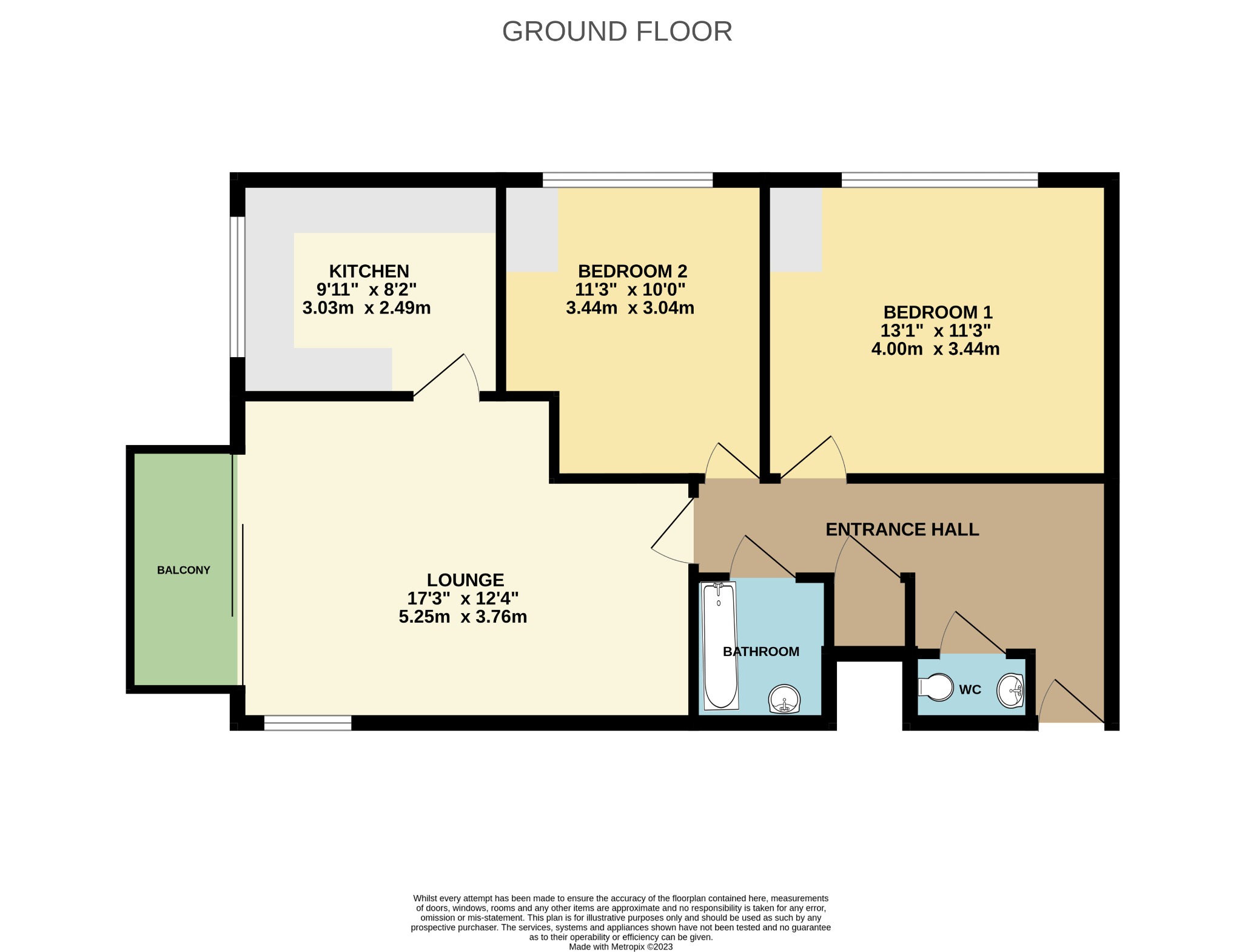 2 bed flat for sale in Lissenden, Poole - Property floorplan
