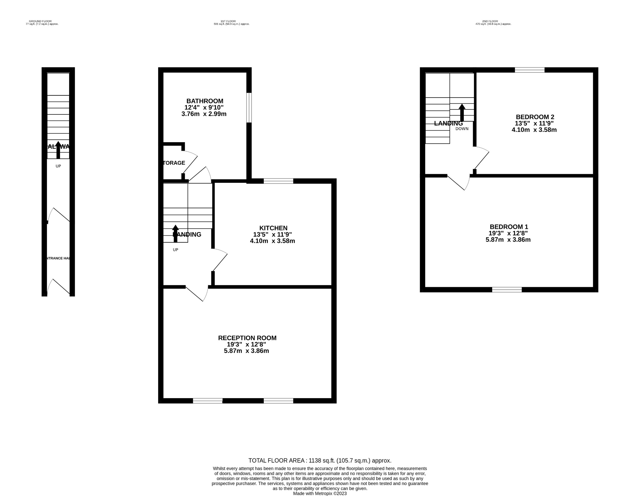 2 bed flat to rent in Holdenhurst Road, Bournemouth - Property floorplan